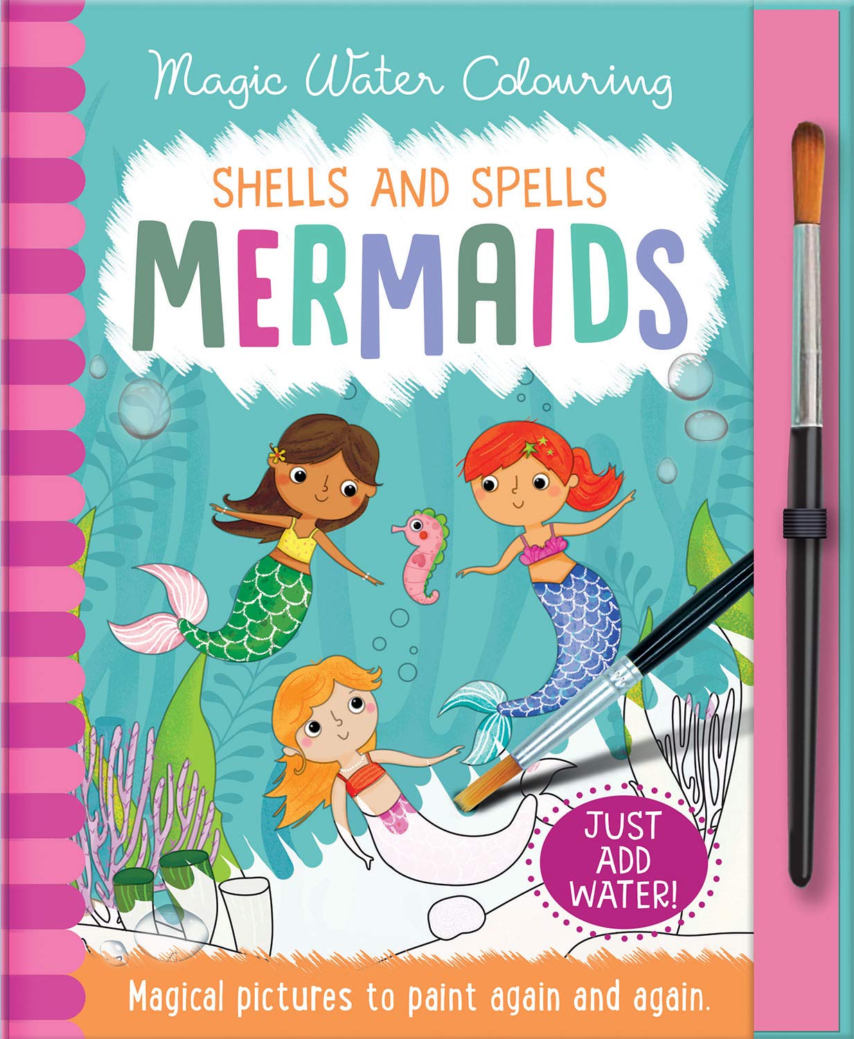 Two Windmills Limited Shells and Spells - Magic Water Colouring Activity Book | Hardcover | Ages 2-4