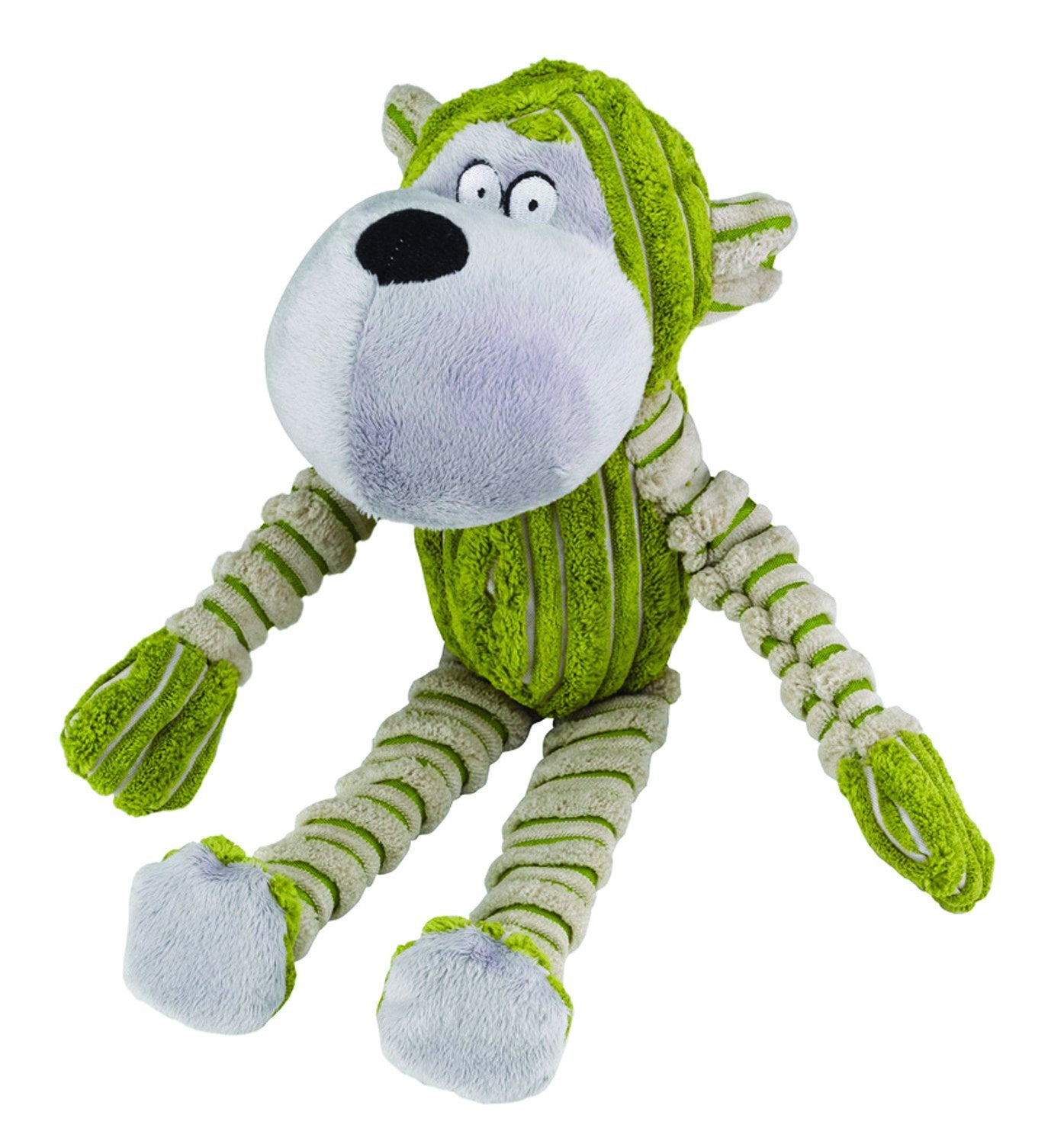 Petface Chubby Chimp Plush Dog Toy - Green | Soft & Durable Material | Lightweight & Portable