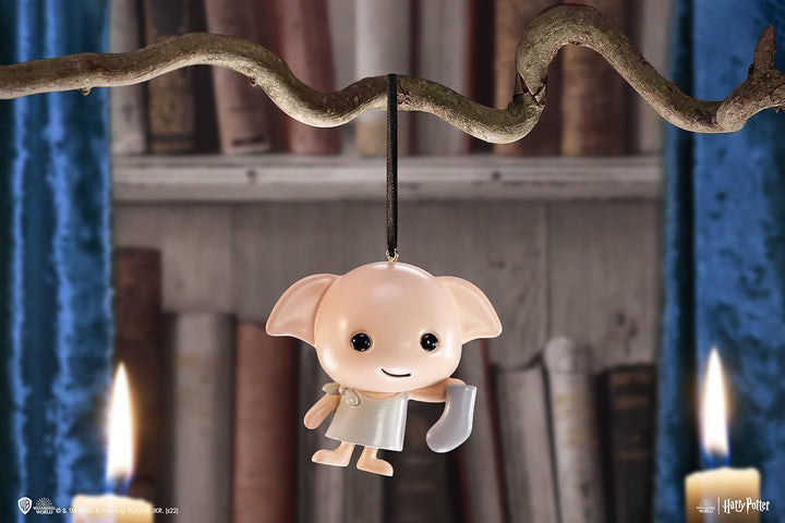 Nemesis Now Officially Licensed Harry Potter Dobby Hanging Ornament, Cream, 8cm