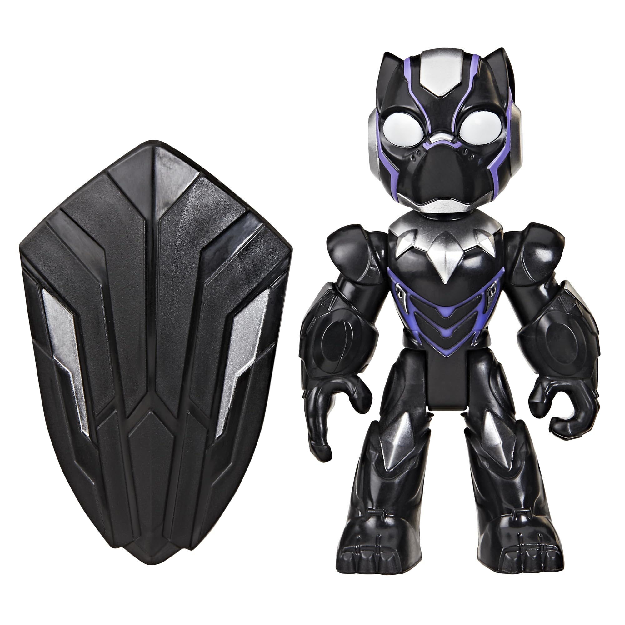 Marvel Iron Man and His Awesome Friends Black Panther Action Figure - 3-Inch Poseable Toy with Shield for Ages 3+