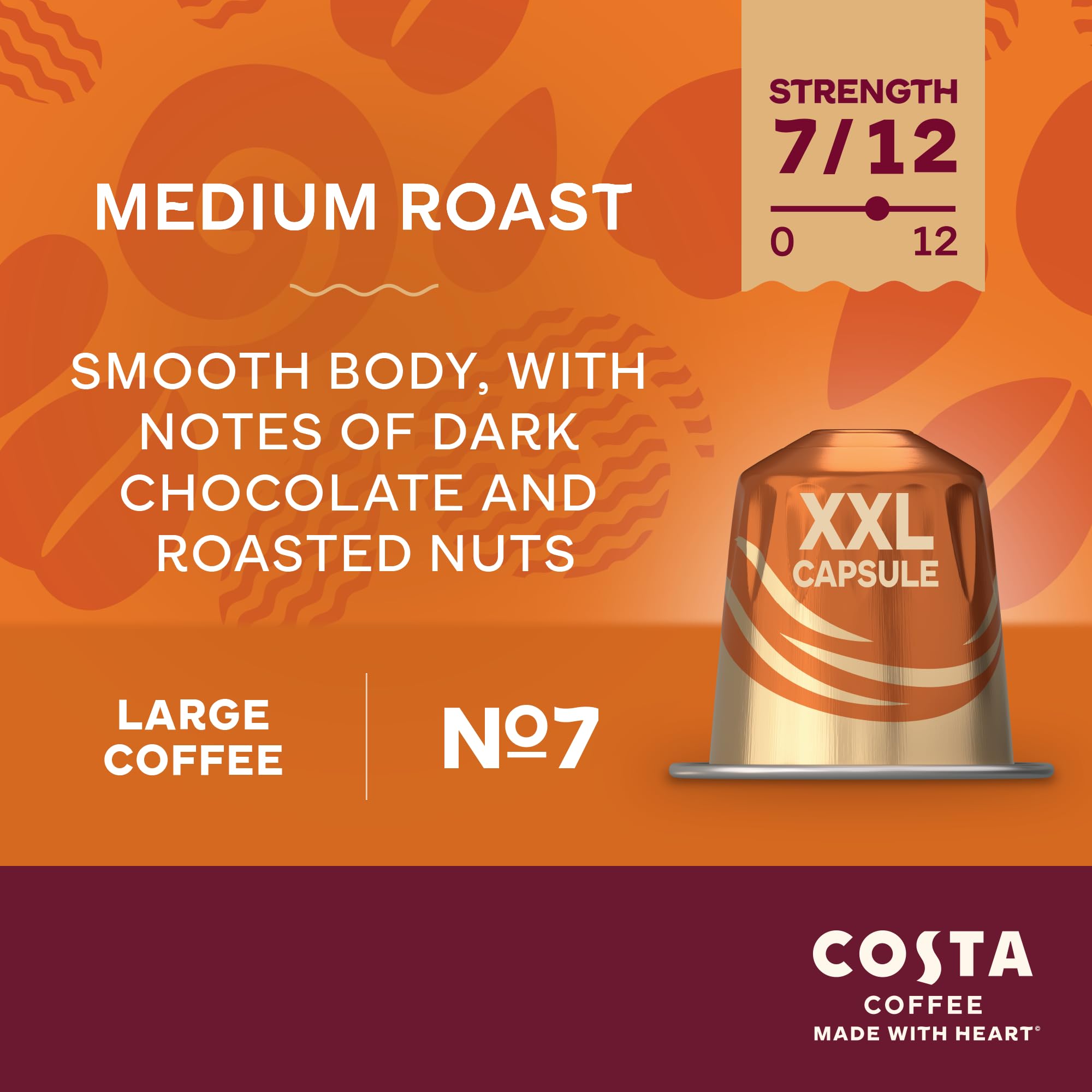 L"OR - Costa Smooth Medium Roast XXL Coffee Pods (Pack of 5, 50 Capsules) 10