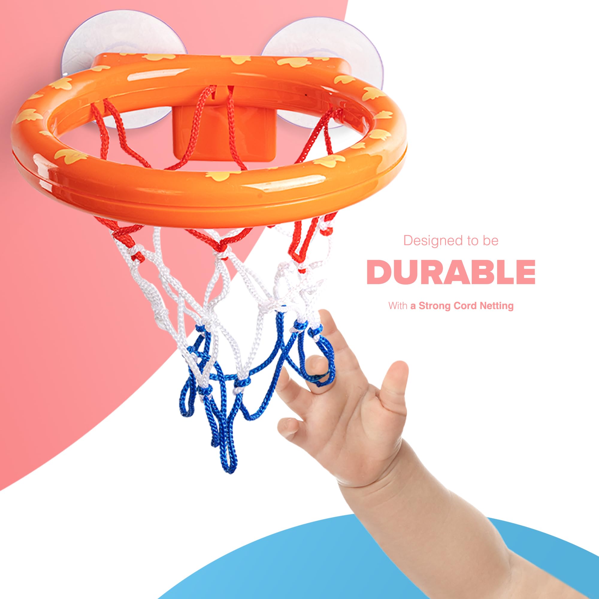 KIDOOLA Bath Basketball Hoop - Suction Cup Kids Bath Toy for Ages 3-8 3