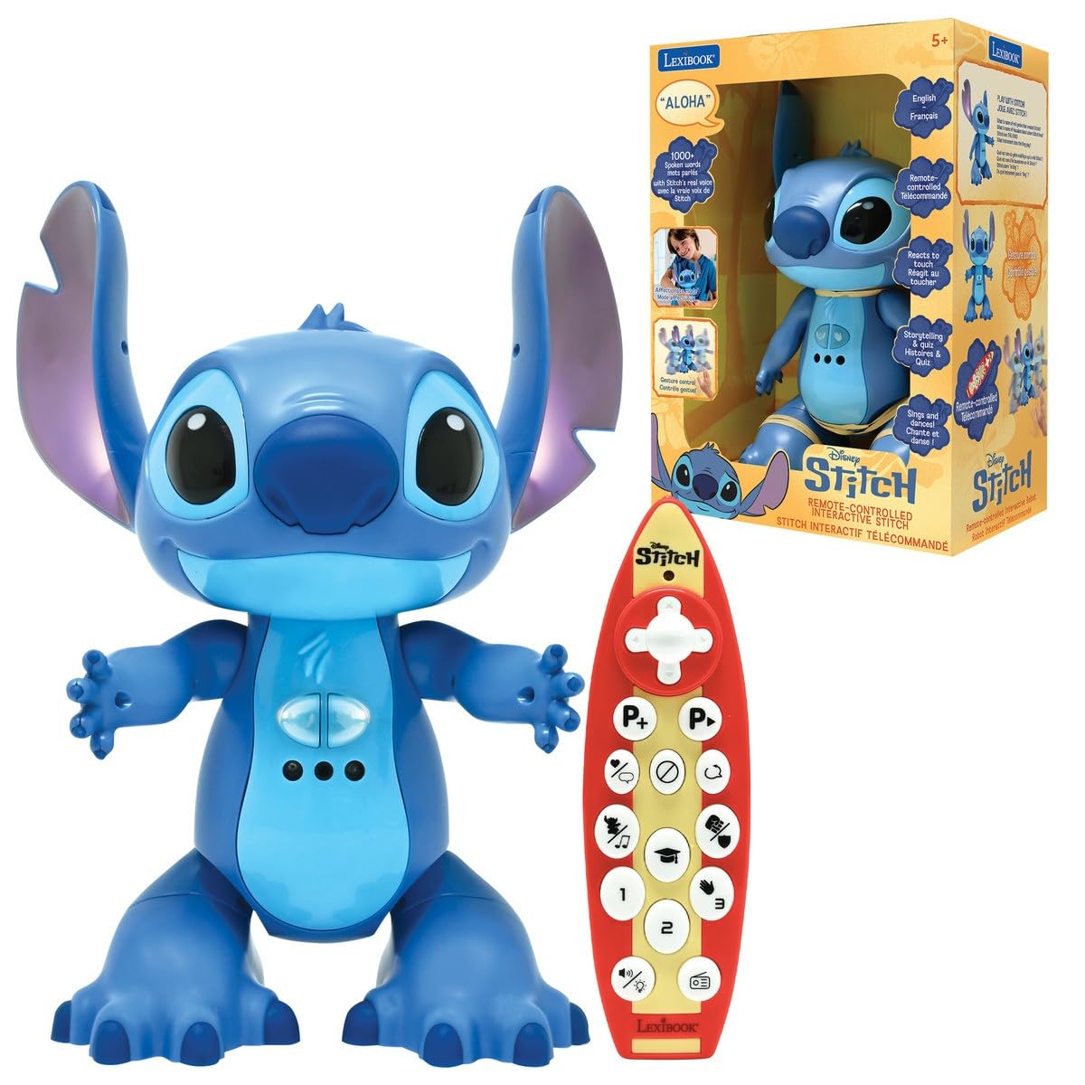 LEXIBOOK Disney Stitch Bilingual Interactive Robot Toy - Gesture & Remote Control