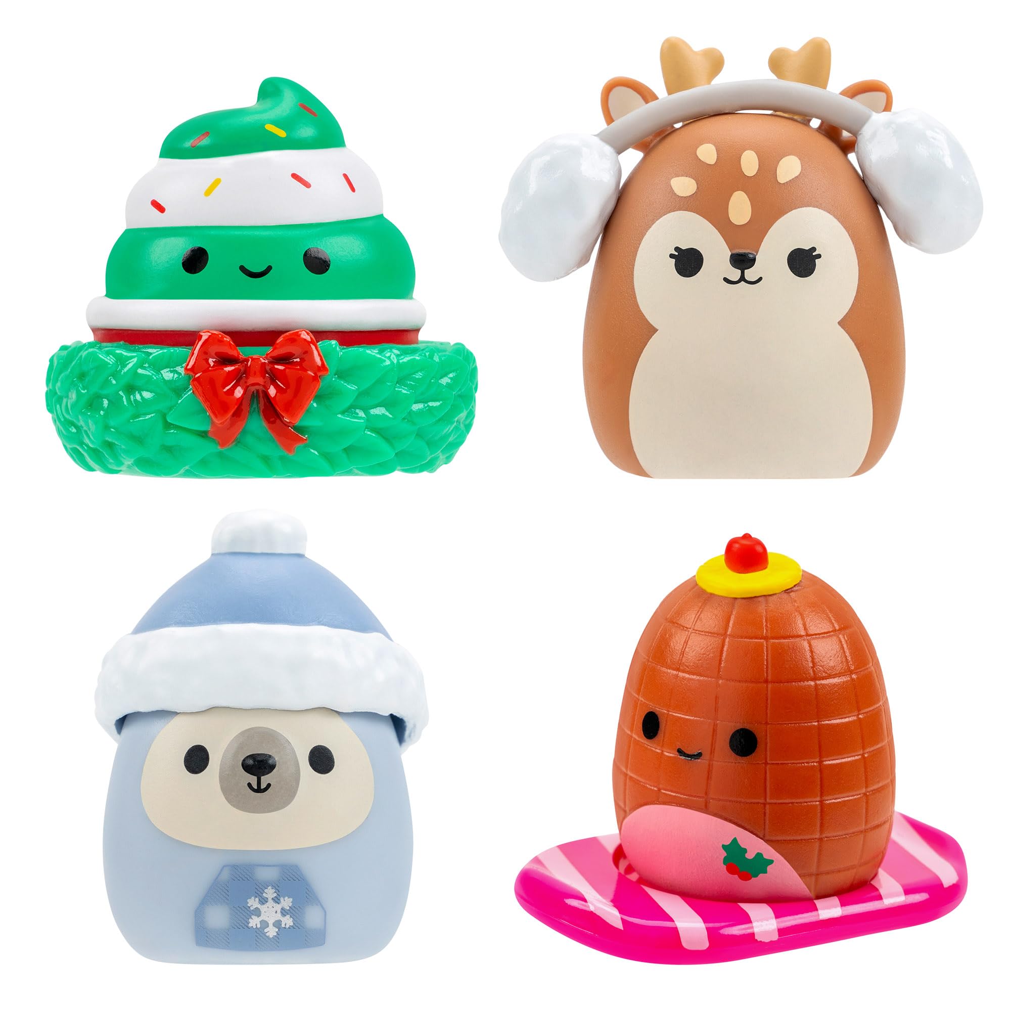 Squish-a-longs Chandra the Holiday Cupcake Clip-a-longs Mini-Squish Carrying Case with 4 Mini Figures 13