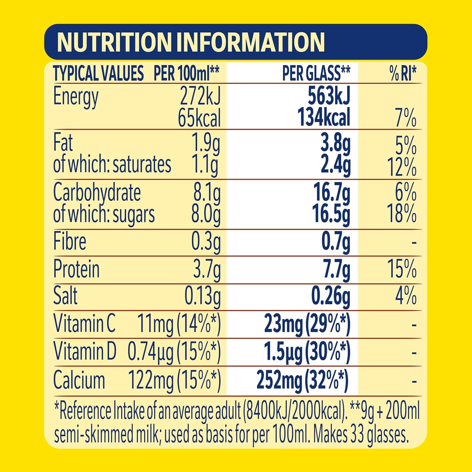 Nesquik Chocolate Flavoured Milkshake Powder - Fortified with Vitamin C & D | 300g Tub
