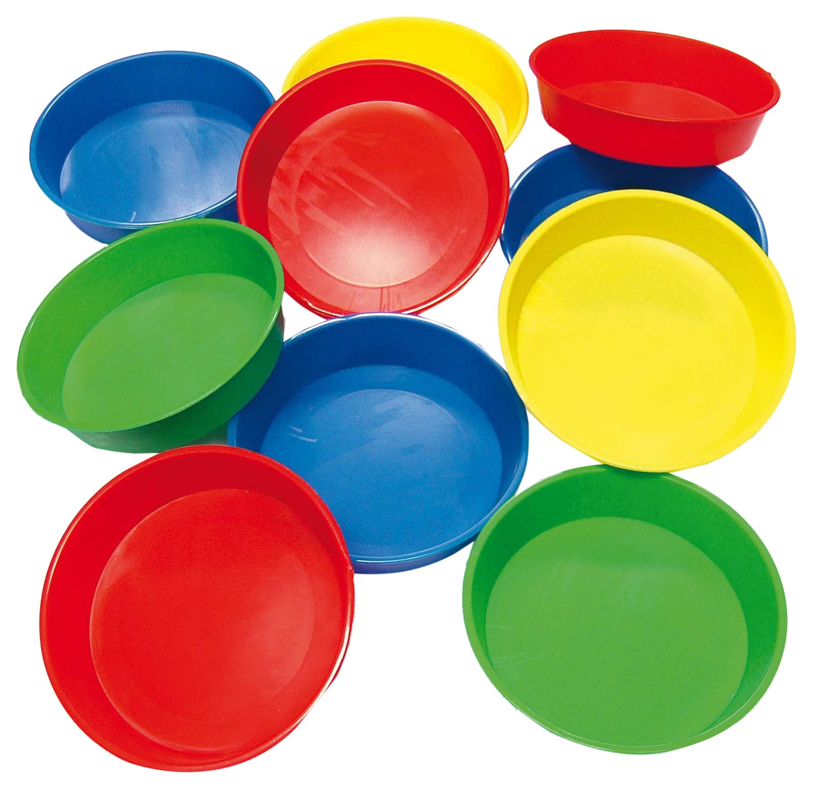 Baker Ross AG560 Plastic Paint Palettes for Kids - Pack of 10, Assorted Colors | 13 cm Diameter 1
