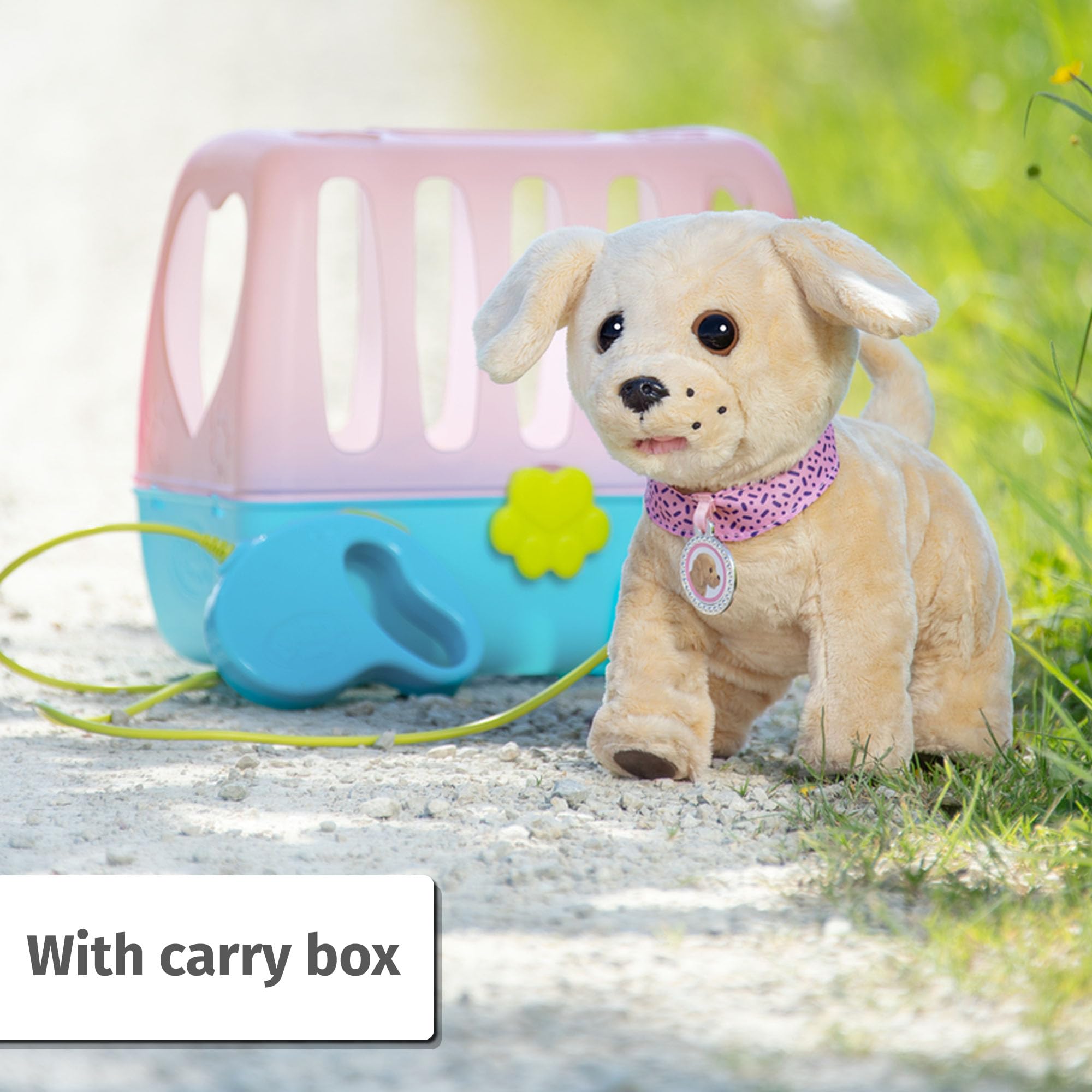 BABY born My Dog Lucky with Carry Box - 5 Realistic Functions, Interactive Playset for Ages 3+