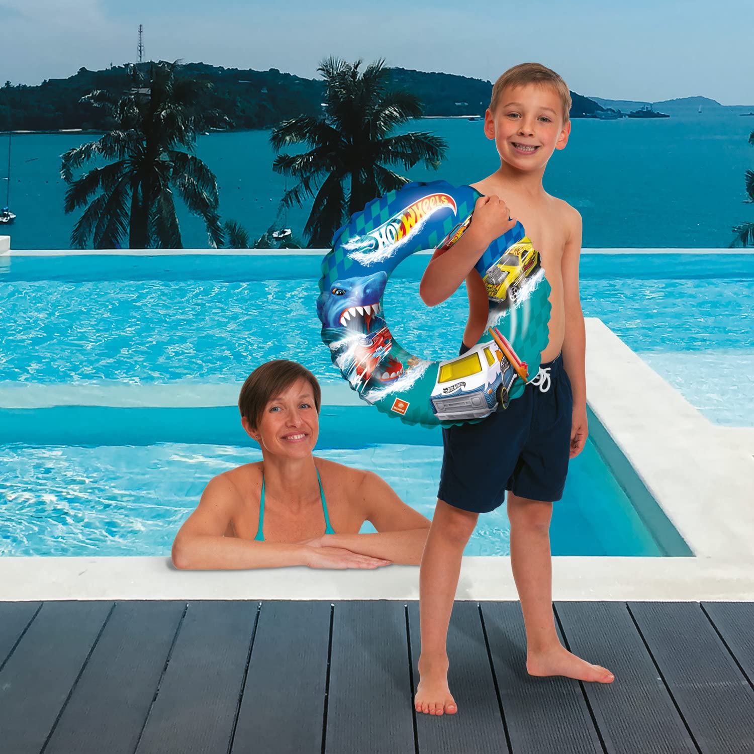 Mondo Hot Wheels Inflatable Swim Ring - Age 2+ | Multicolored | 500mm