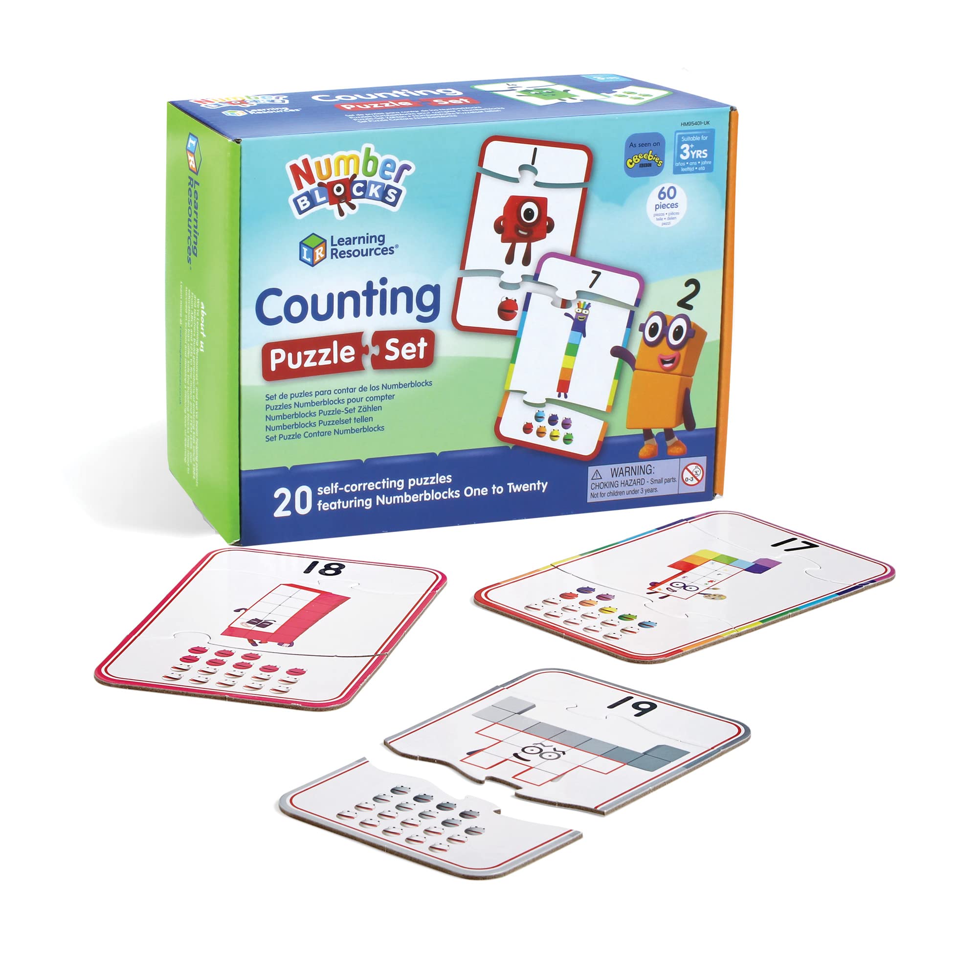 Learning Resources Numberblocks Counting Puzzle Set - Educational 1-20 Number Recognition for Ages 3+