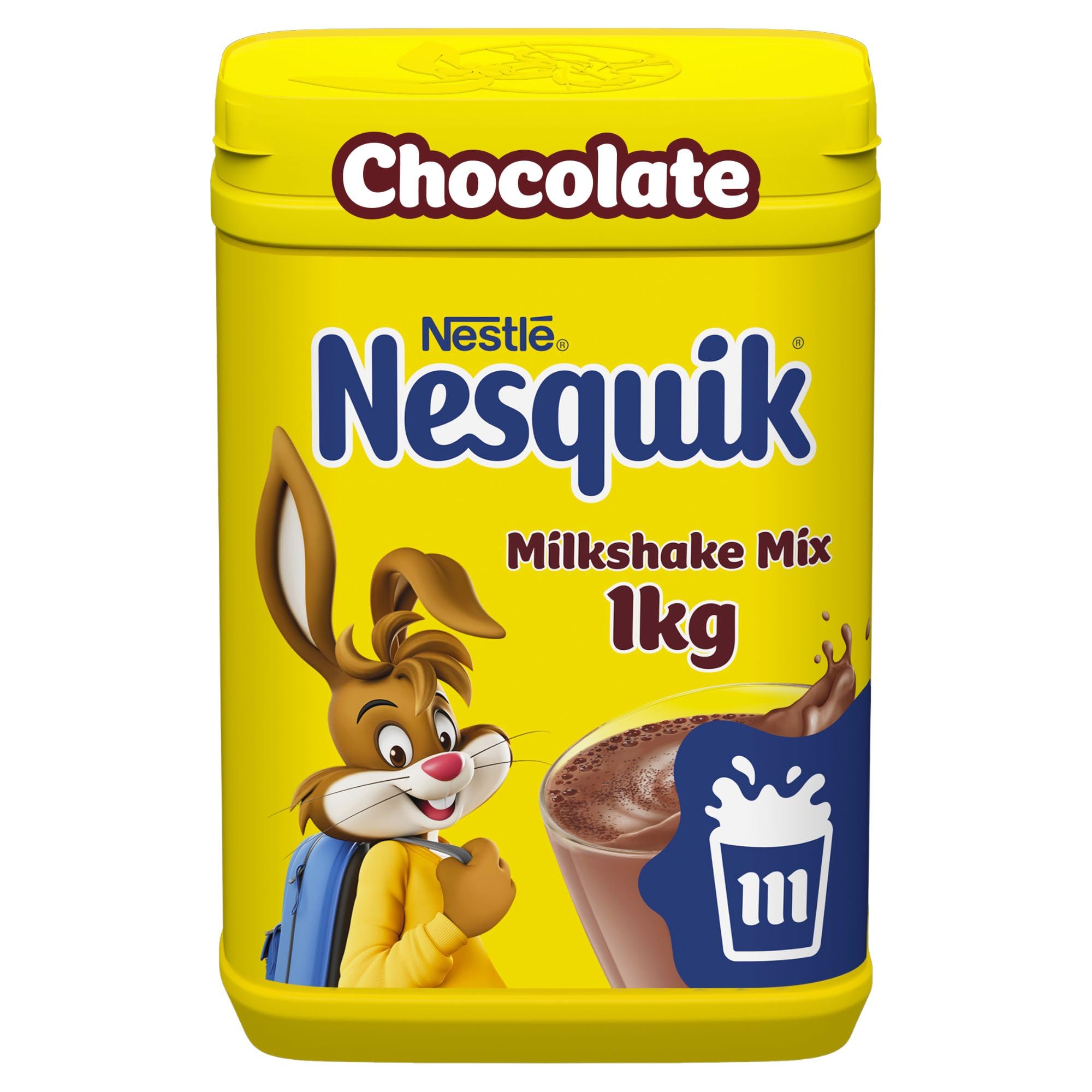 Nesquik Chocolate Flavoured Milkshake Powder - 1kg Tub | Fortified with Vitamin C & D