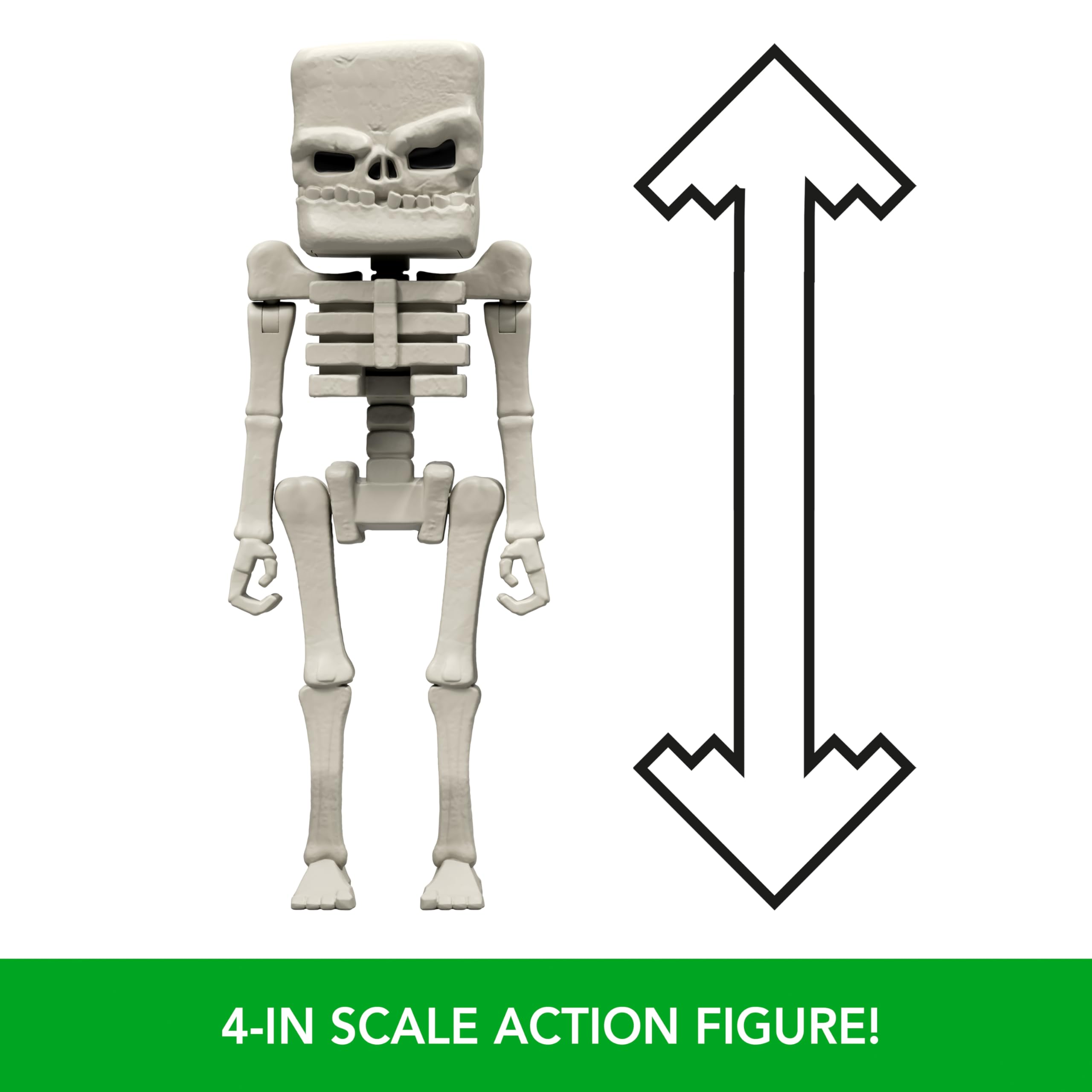 Minecraft Action Figure & Accessories Set - 4-inch Posable Skeleton by Mattel 4