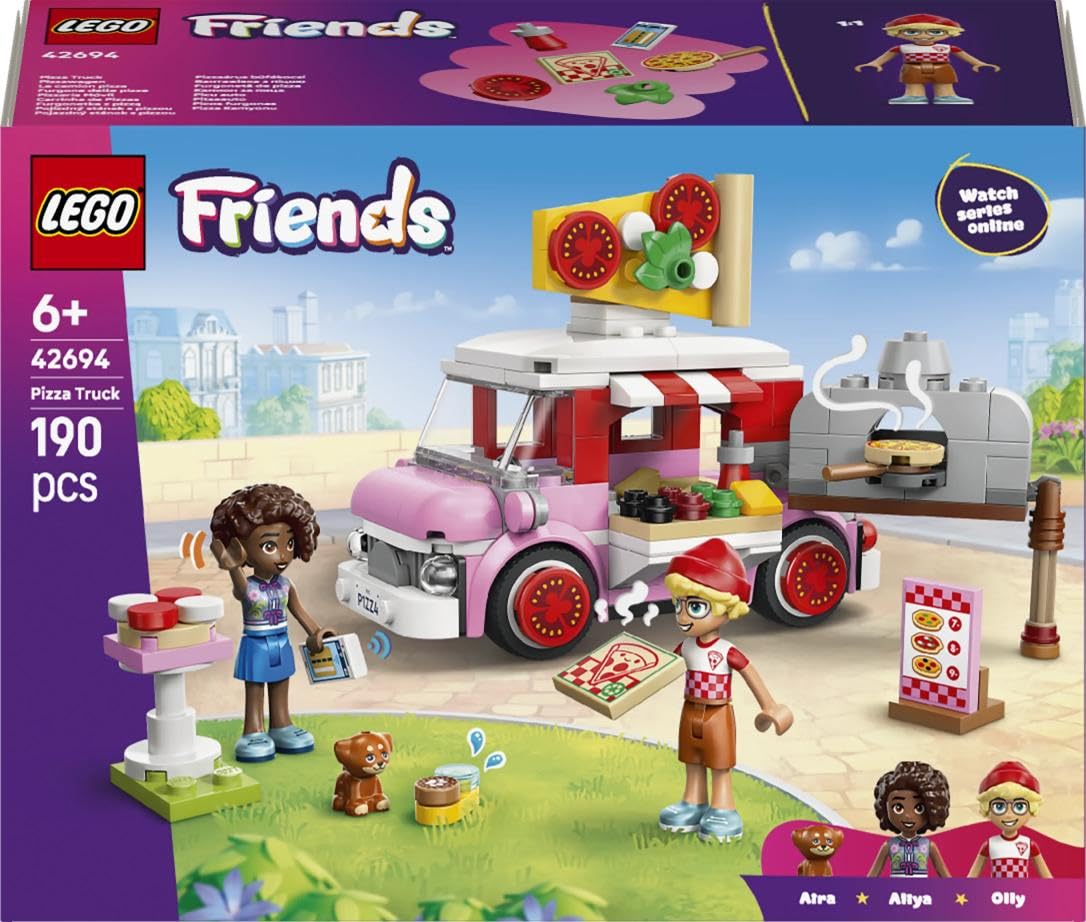 LEGO Friends Pizza Truck Toy Set 42694 | Role-Play w/ 2 Mini Dolls & Puppy | Ages 6+ 6