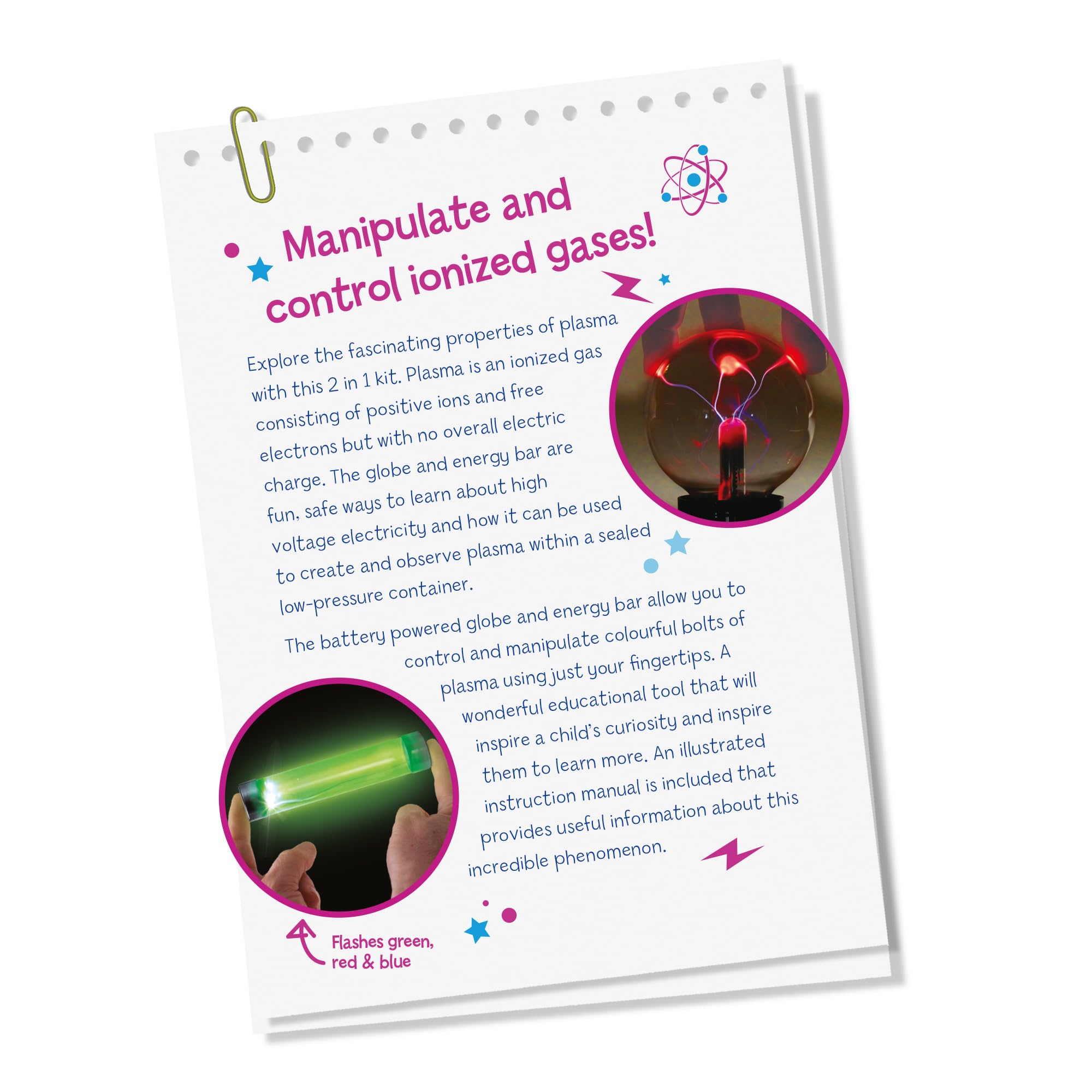 Science Mad Plasma Globe & Energy Bar 2-in-1 Kit - Educational Science Toy for Kids 8+ 5