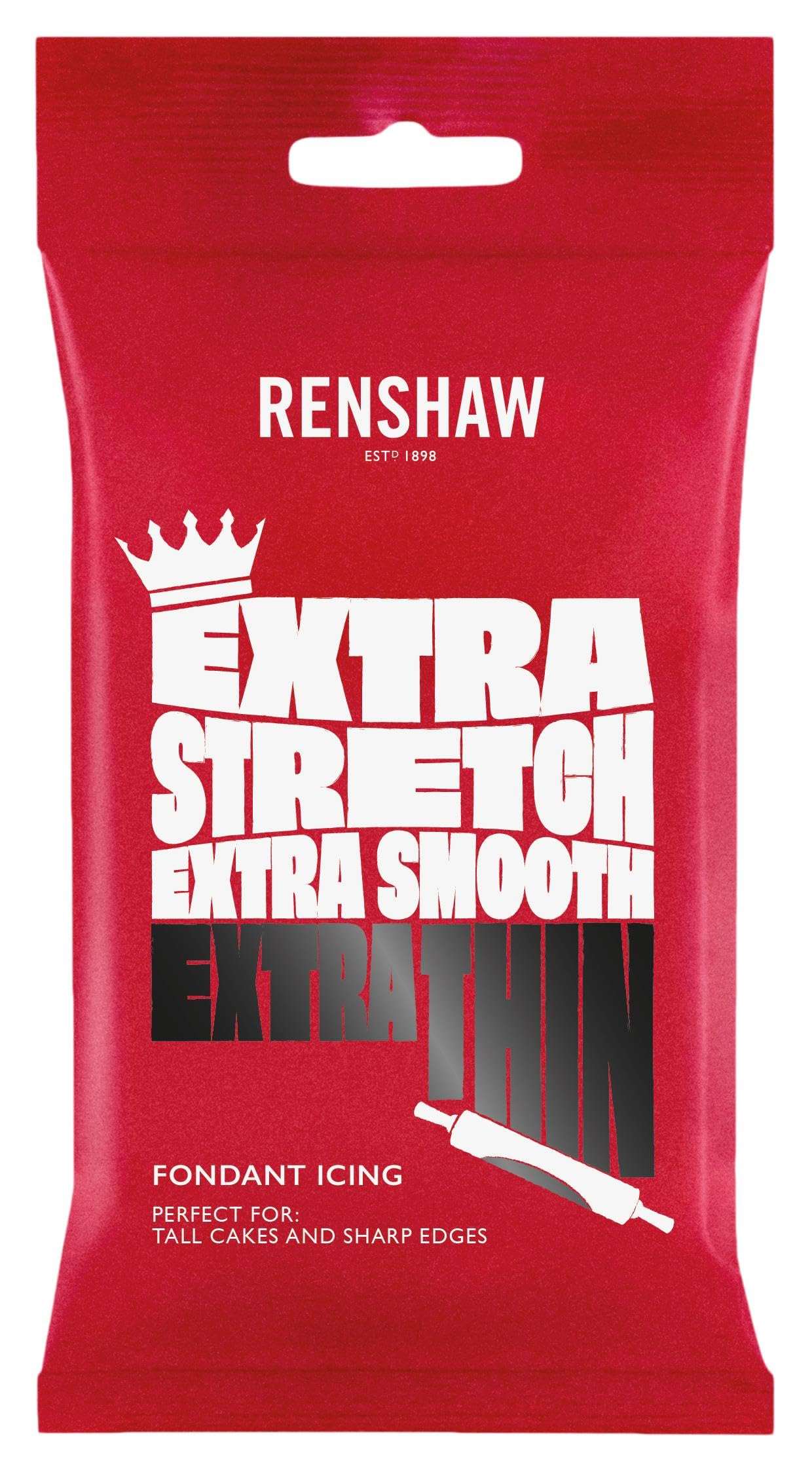Renshaw - Extra Black Ready to Roll Fondant Icing 1 kg