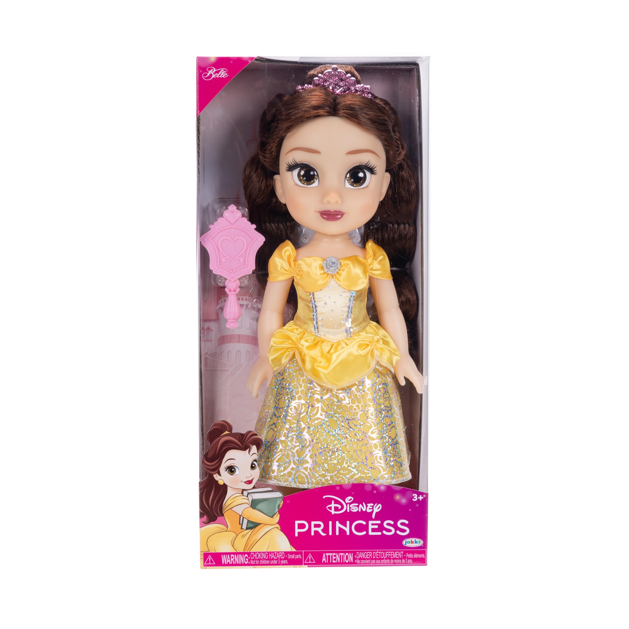 Disney Princess Belle Doll - 14" Shimmery Holofoil Dress & Royal Reflection Eyes 3