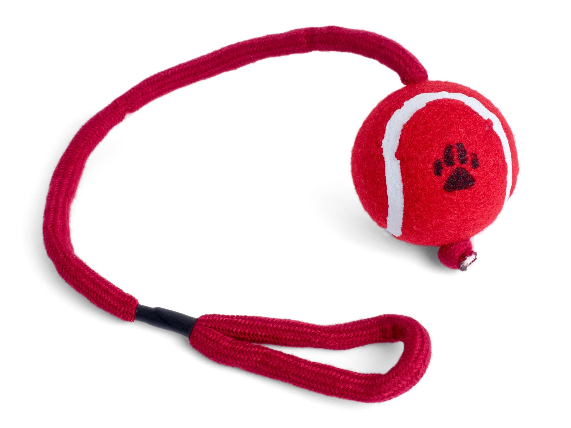 Petface Tennis Ball on Rope Dog Tug Toy for Small Breeds | Interactive Fetch & Chew