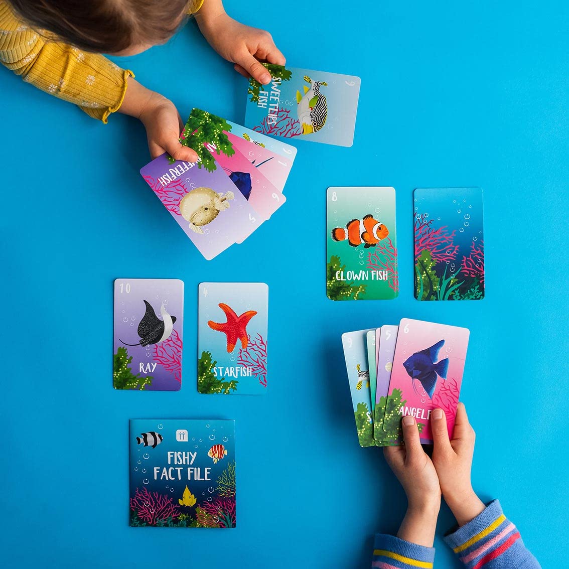 Talking Tables Go Fish Card Game for Kids - Animal Snap Travel Game with Fishy Facts 4