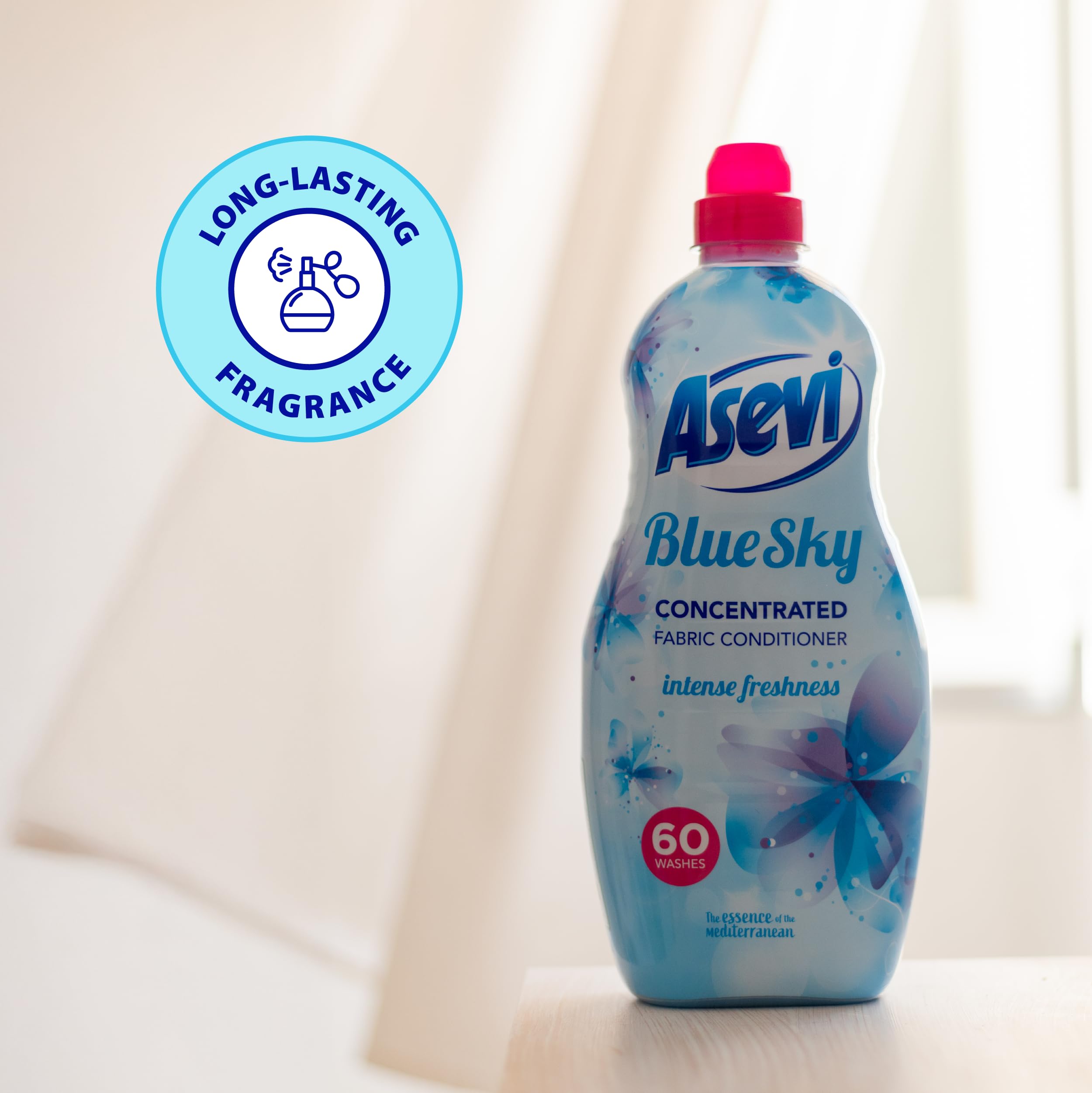 Asevi - Blue Fabric Softener Liquid (1380ML, 60 Washes) 3