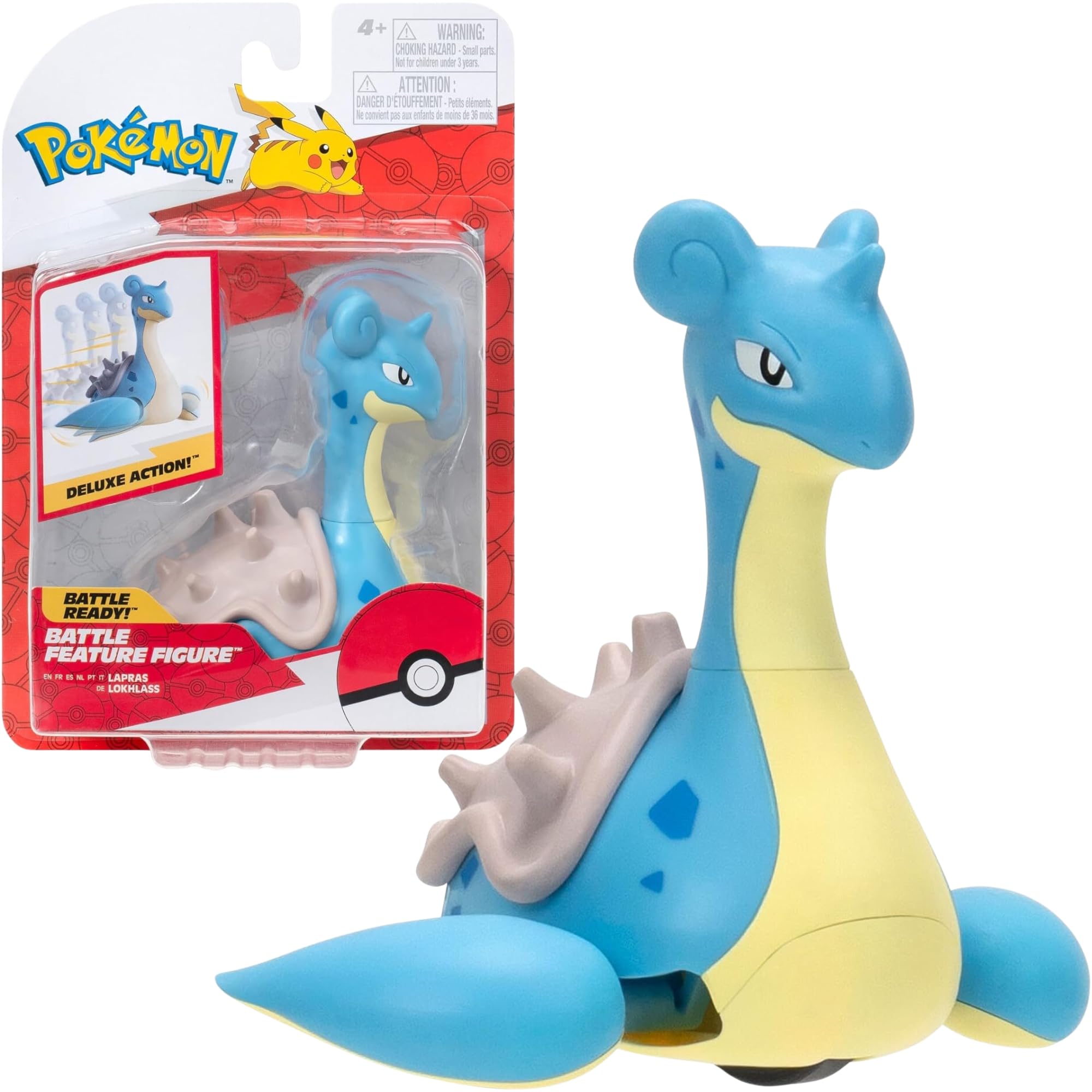 Pokémon Lapras Battle Feature Figure - 4.5-Inch Action Figure | Plastic | Unisex Children 1