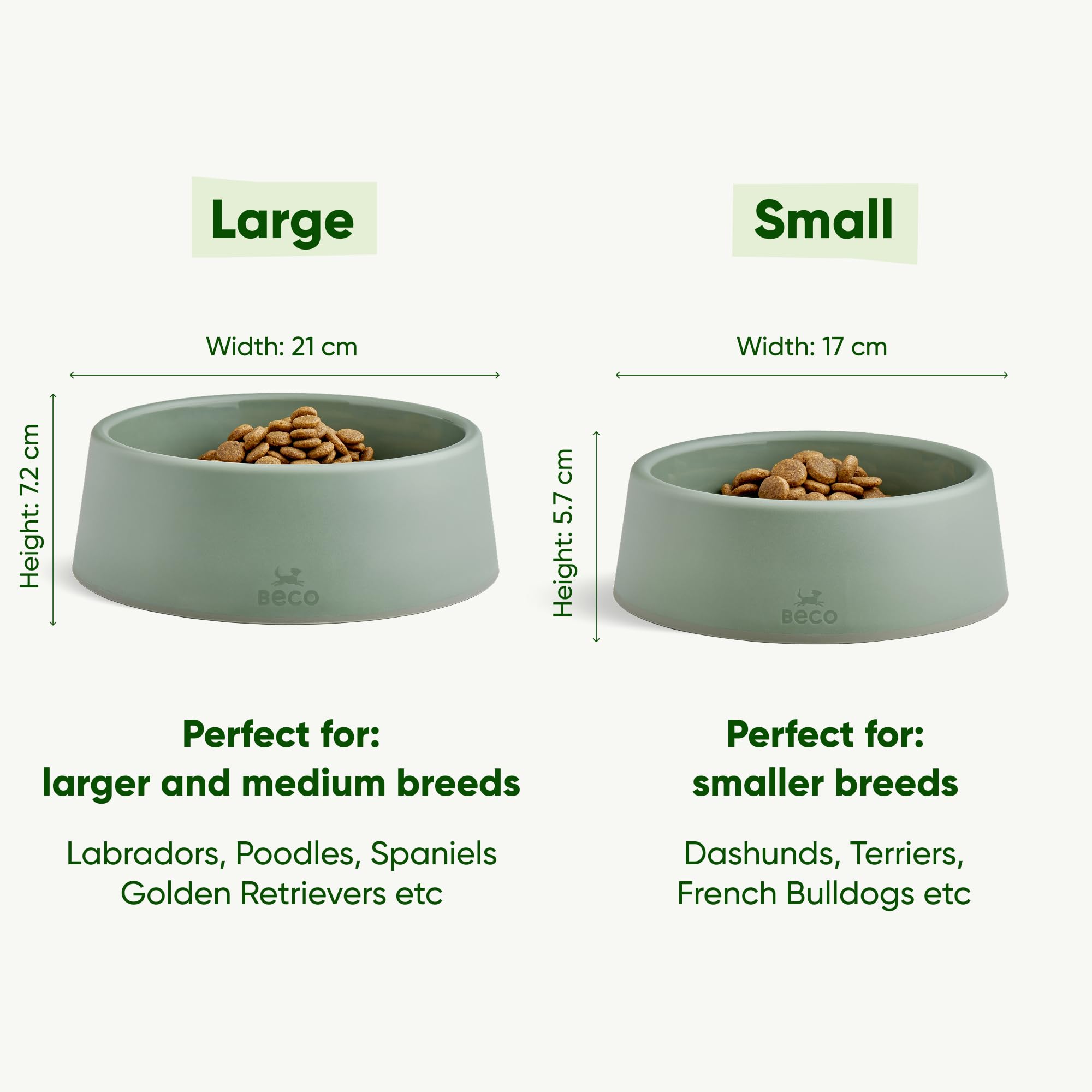 Beco Dog Bowl - Steady Food & Water Bowl | Large | Recycled Plastic | Non-Slip 5