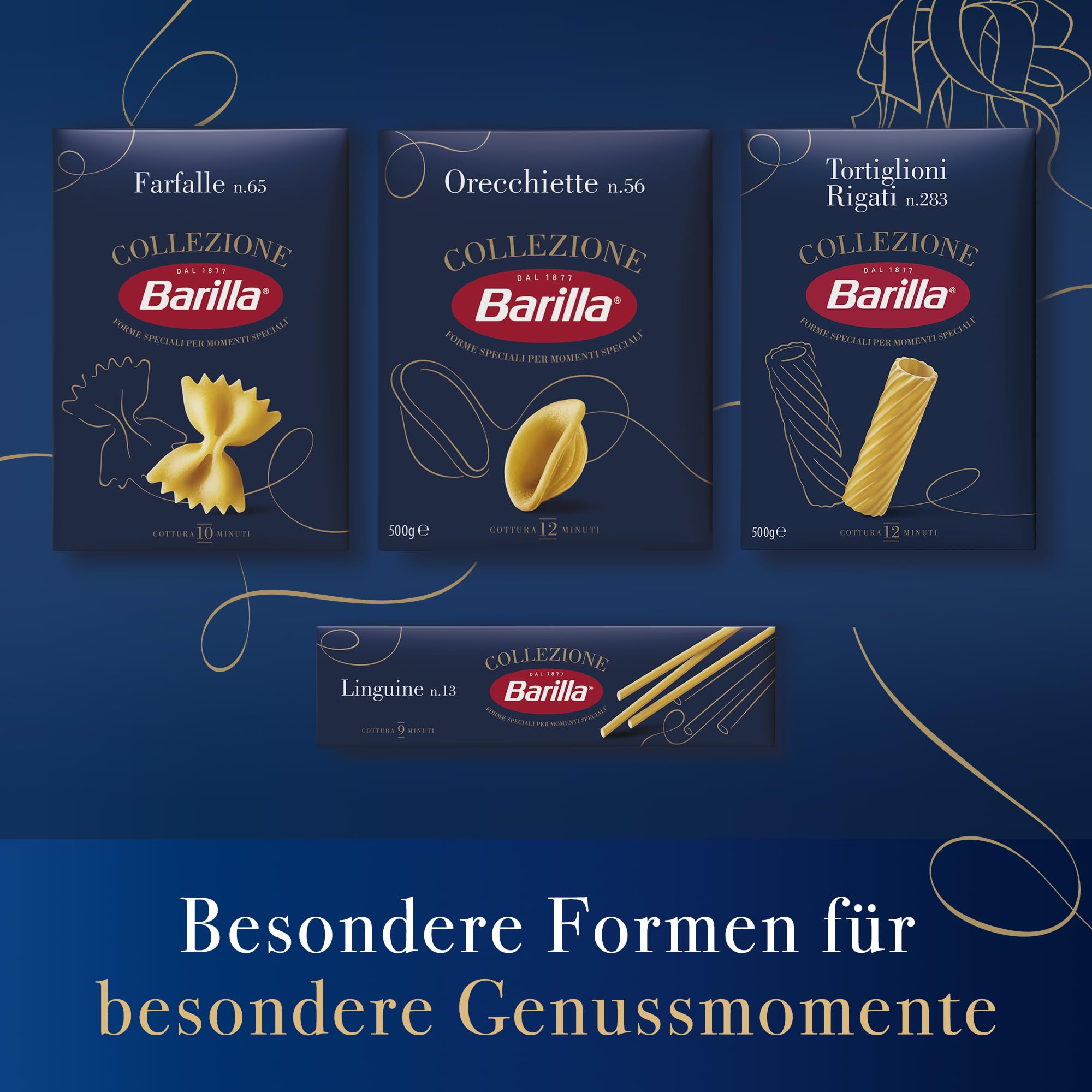 Barilla Fettuccine Medie Pasta - Durum Wheat Semolina | 500g Pack 6