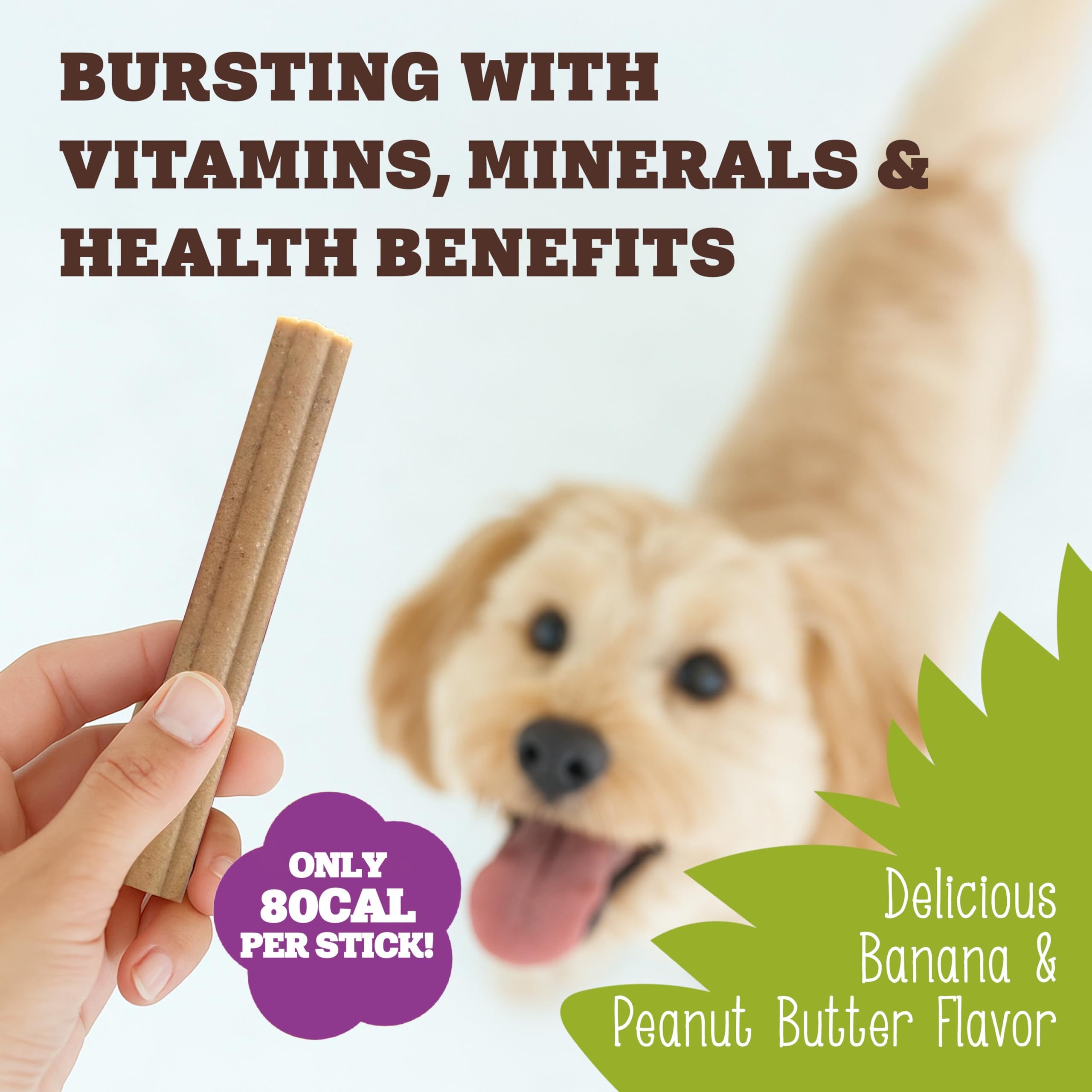 Soopa Senior Banana Pumpkin and Flaxseed Dental Sticks - 100g | Low Fat | Vegan 5