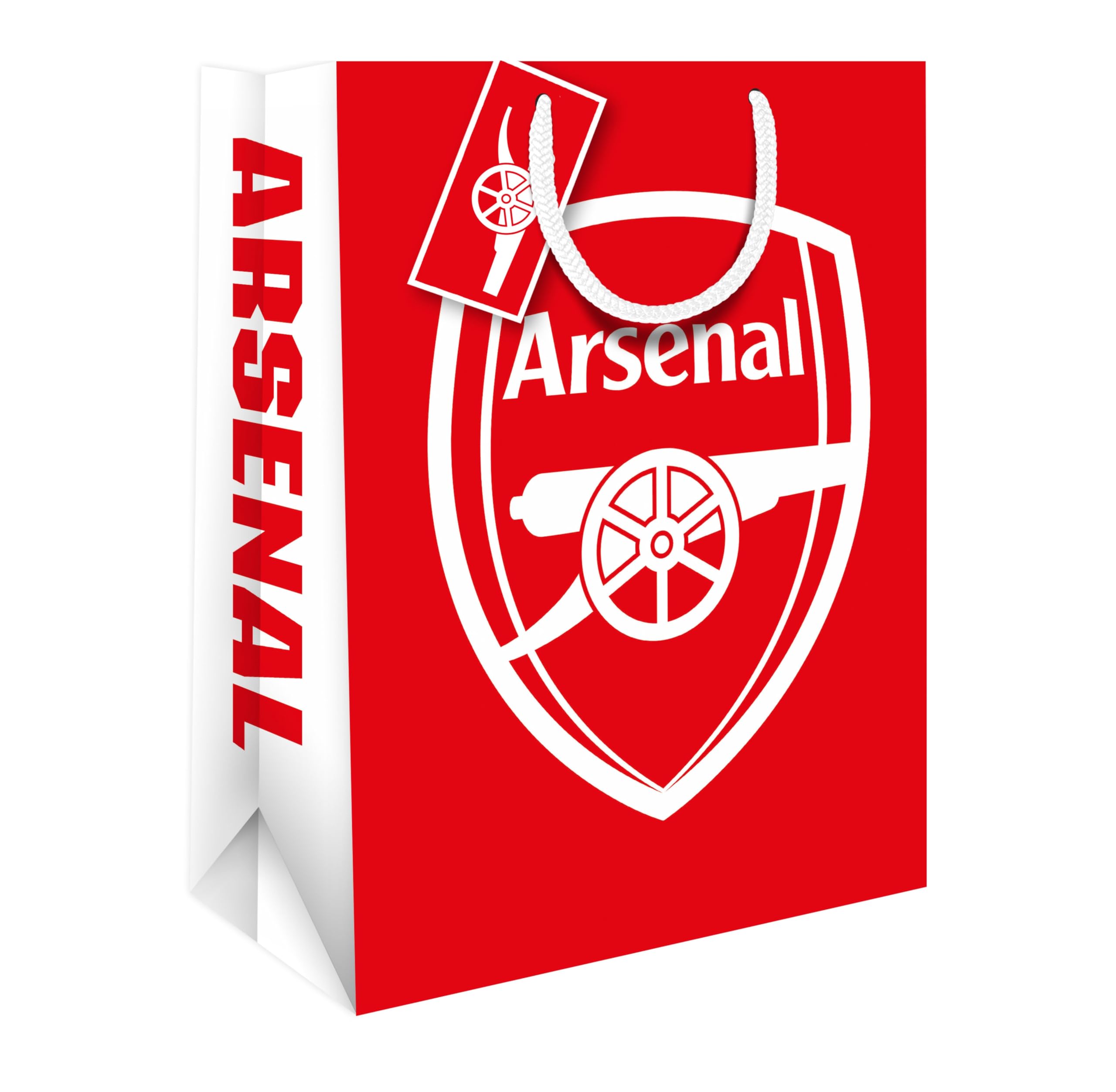 Danilo Promotions LTD Arsenal Gift Bag & Wrapping Paper Bundle - 1 Bag, 2 Sheets, 2 Tags | Red 2