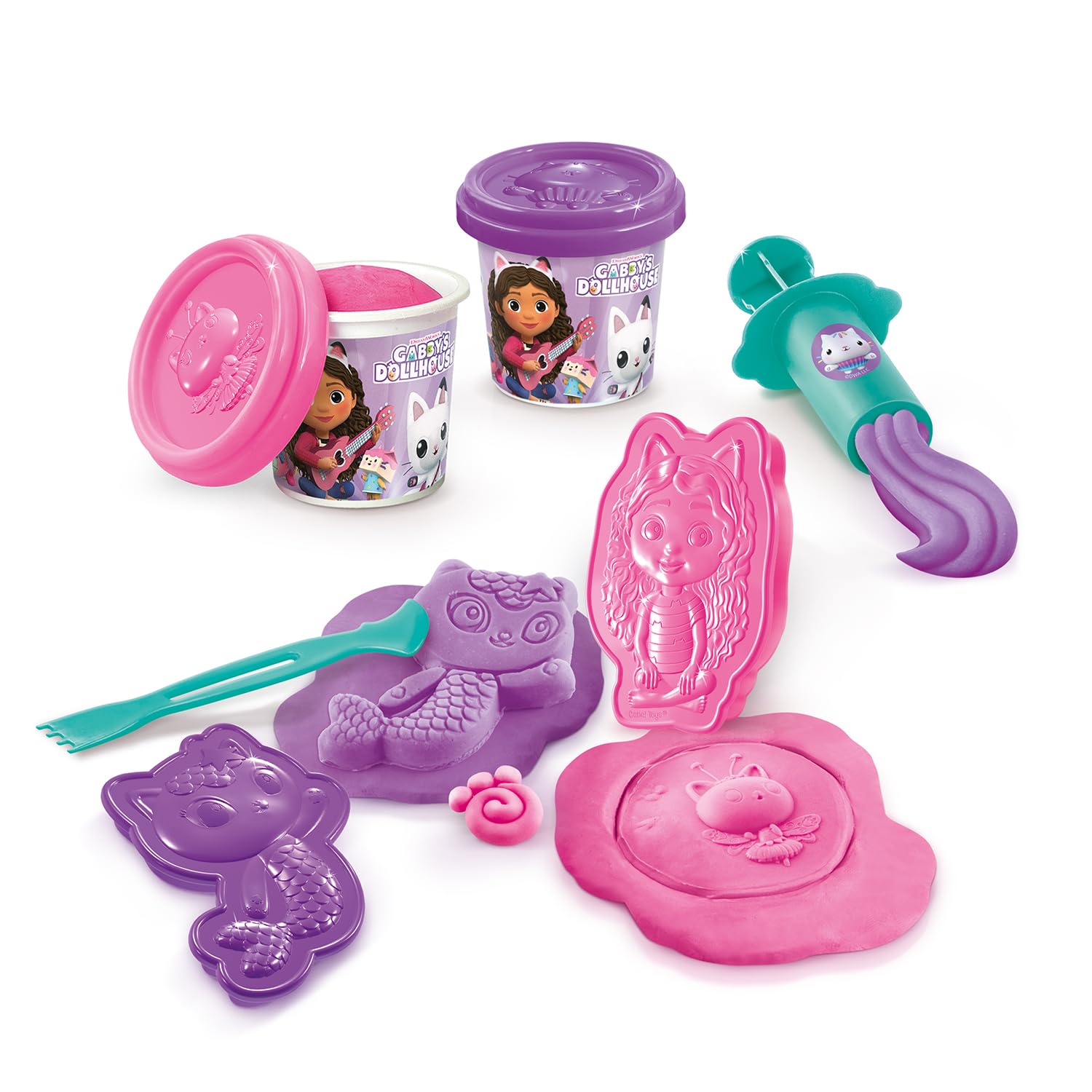 Canal Toys Gabby's Dollhouse Dough Backpack Playset | Includes 2 Dough Pots & Tools | Ages 3+ 2
