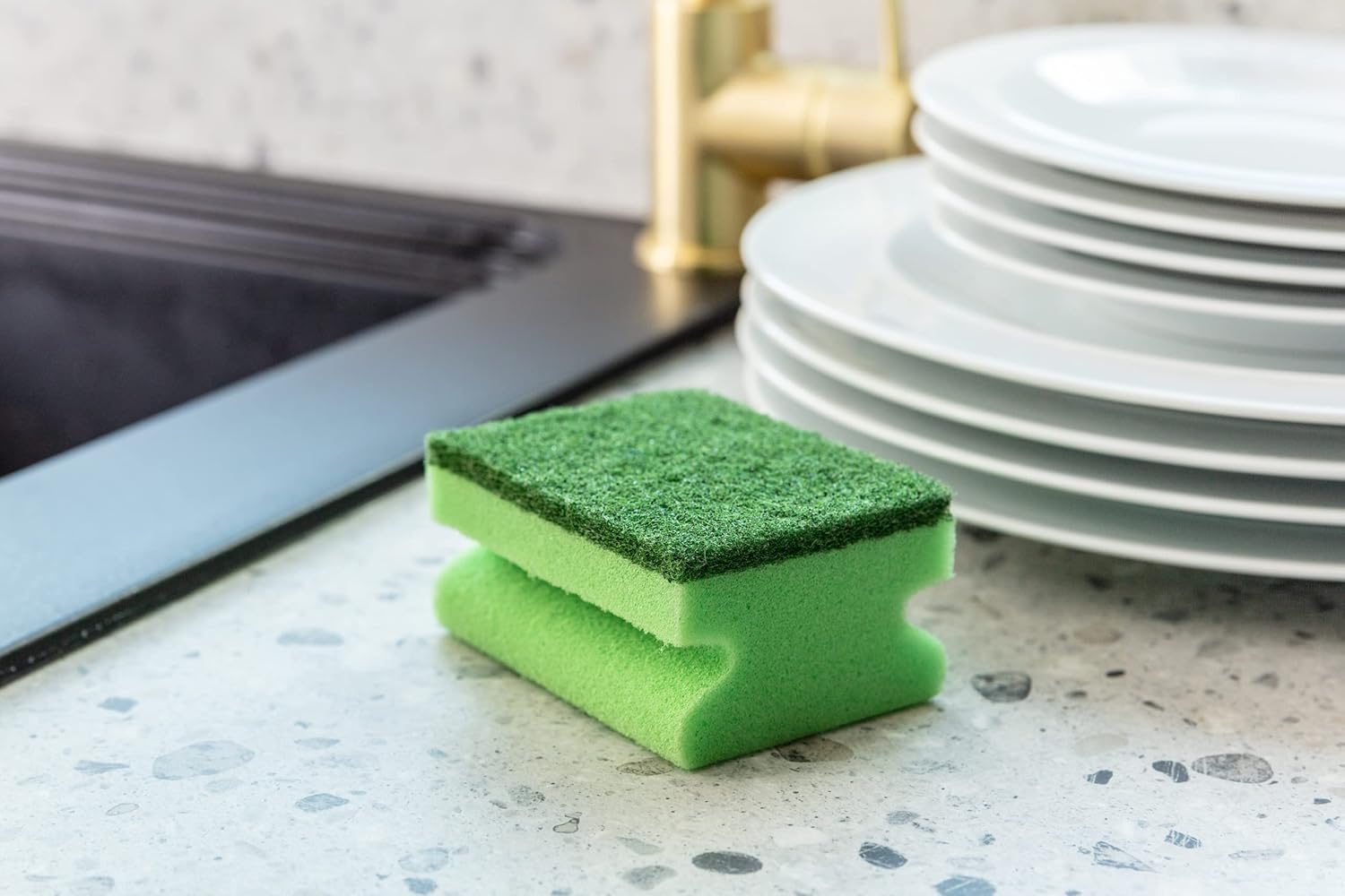 Addis Fairy Originals Non-Scratch Dual Sponge Scourer with Crystals - Pack of 6 3