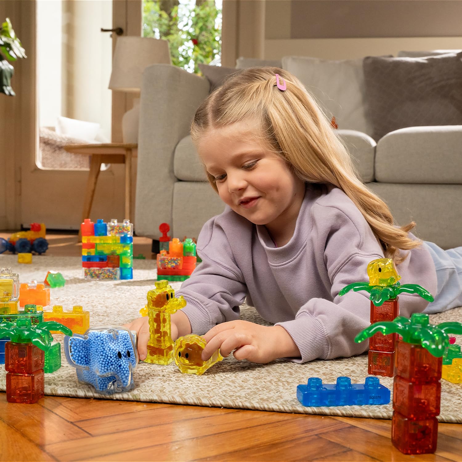 Jelly Blox Jungle Set - 25 Piece Building Set | Ages 2+ | Soft & Squishy Blocks 3