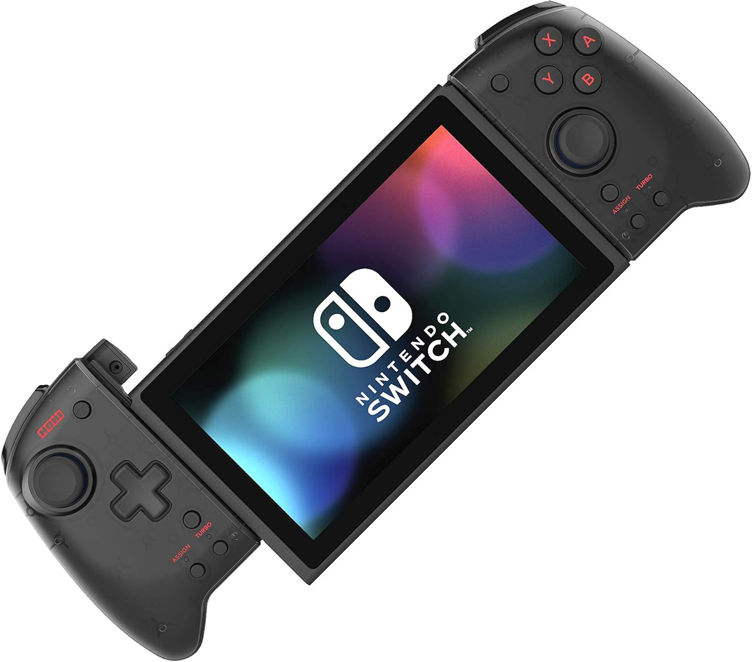 HORI Split Pad Pro (Translucent Black) for Nintendo Switch - Officially Licensed Controller for Handheld Mode 4