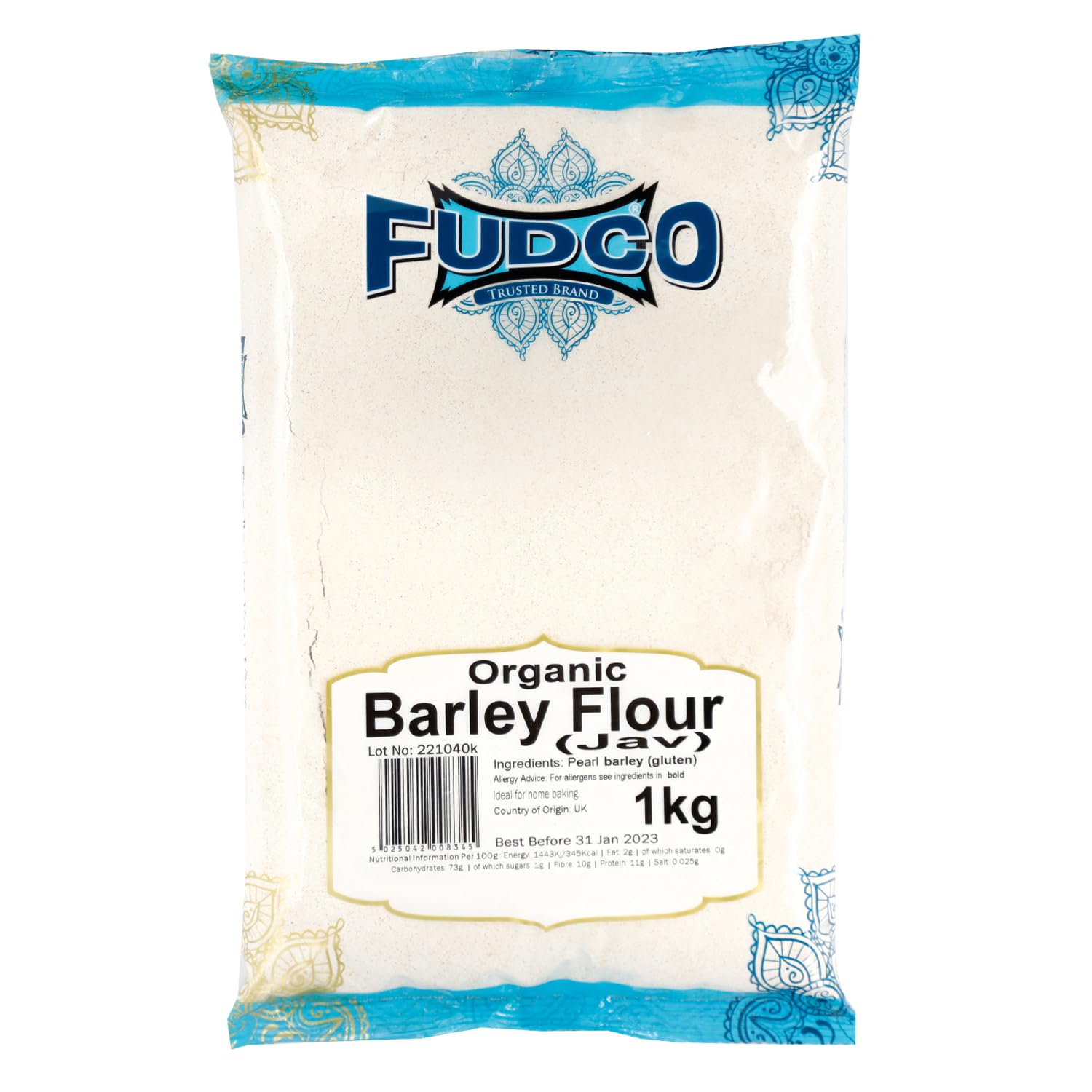 Fudco Barley Flour 1 kg - Nutrient-Rich Whole Barley Flour for Baking