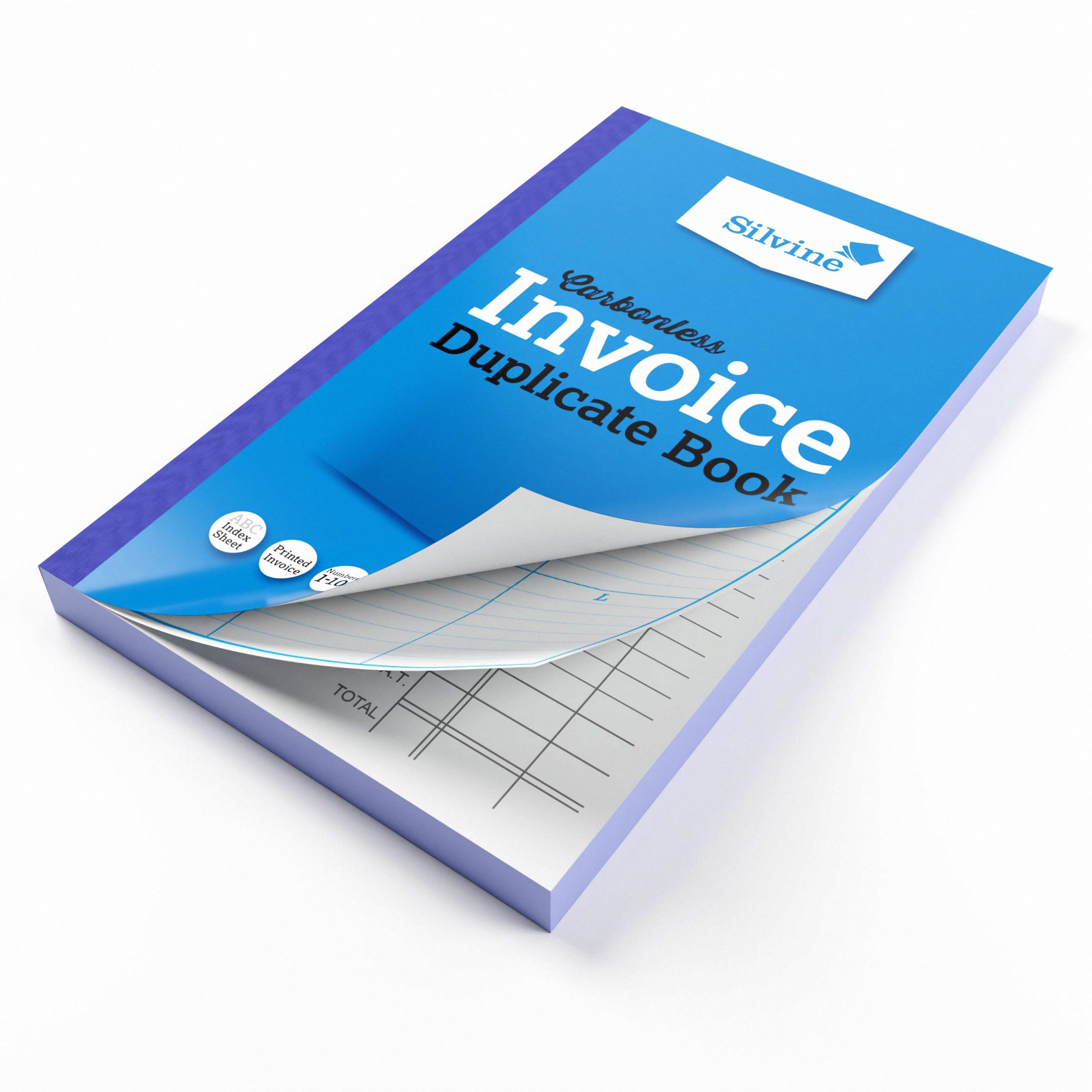 Silvine Carbonless Duplicate Invoice Book - Numbered 1-100 | 8x5 Inches | Model 711 3