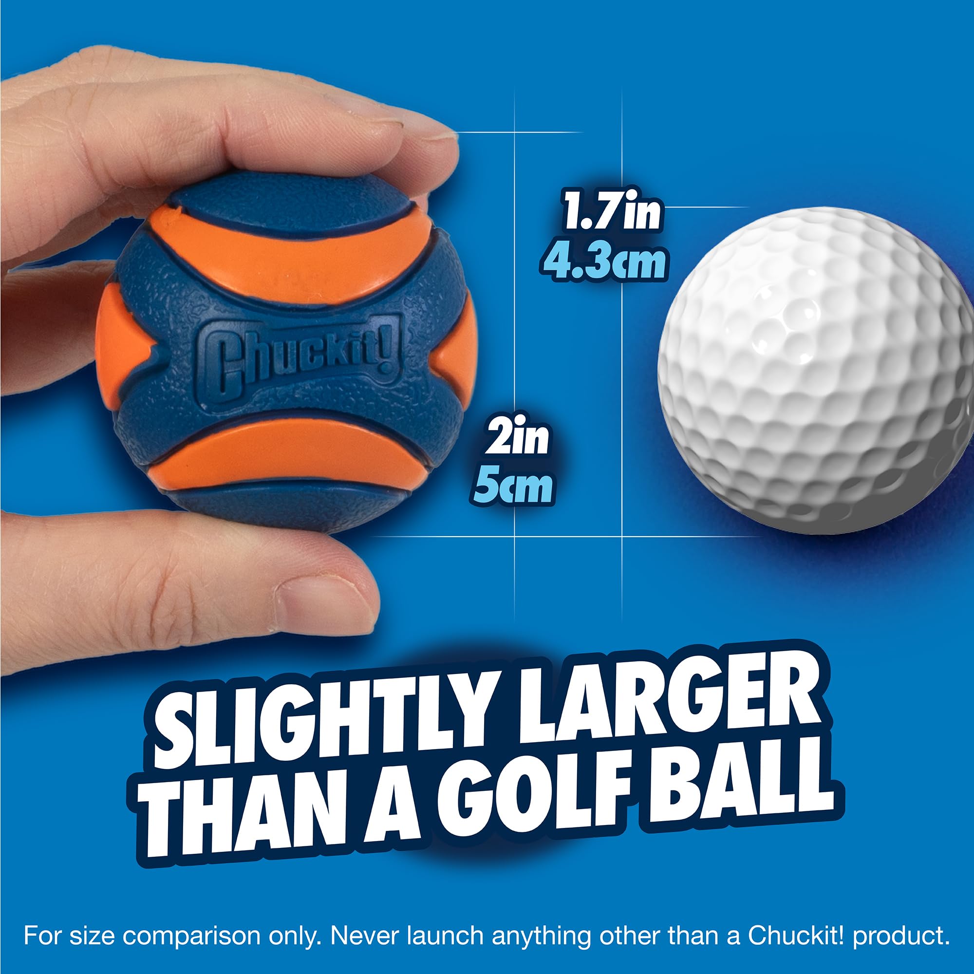 Chuckit! Ultra Squeaker Ball Dog Toy - High Bounce, Floating, Launcher Compatible | Small, 1 Pack