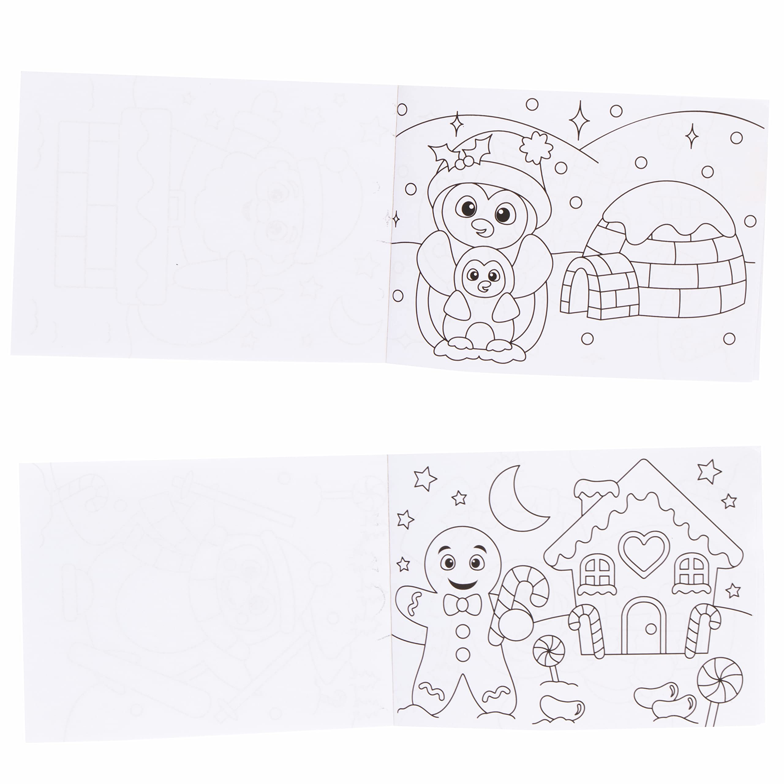 Baker Ross FC173 Christmas Mini Colouring Books - Pack of 12 for Kids 3