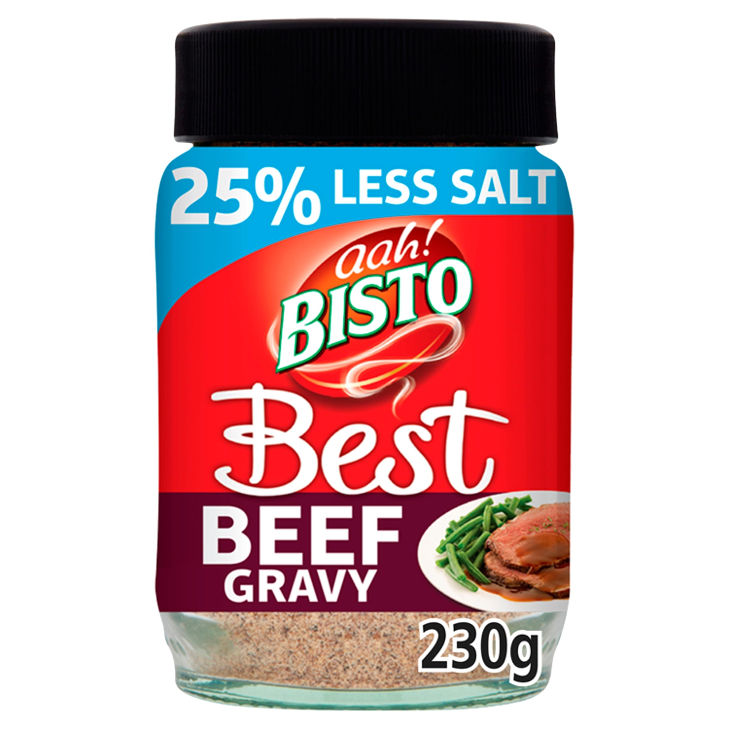 Bisto Best Reduced Salt Beef Gravy Granules Made with Real Meat Juice, 230g