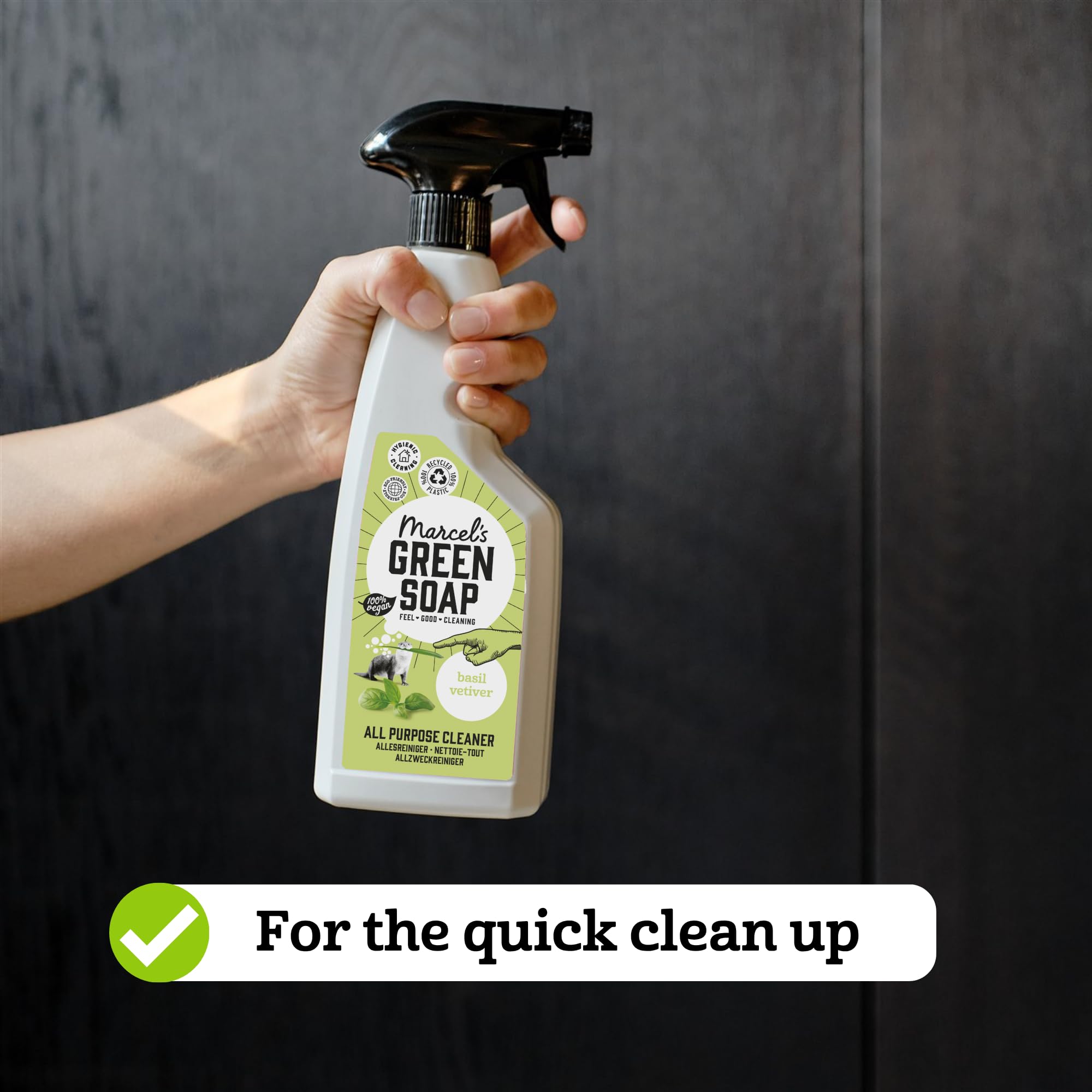 Marcel's Green Soap All-Purpose Cleaner Spray - Basil & Vetiver Scent | 500 ml | Microplastic-Free Formula 3