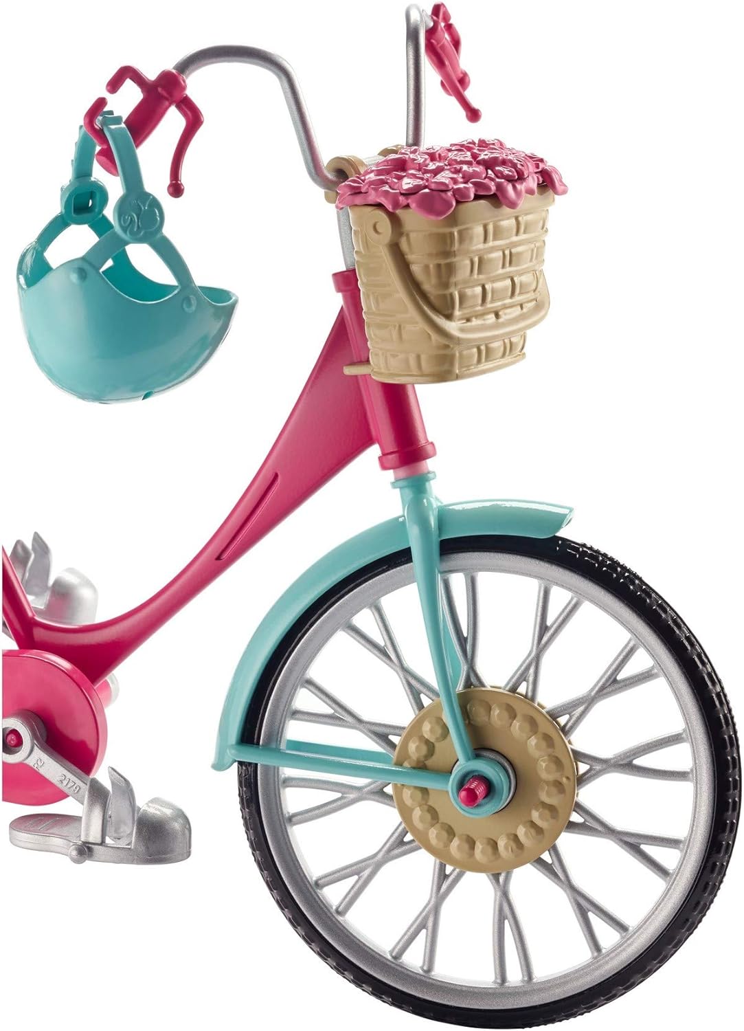 Barbie DVX55 Estate Bike - Pink & Teal Bicycle with Basket for Imaginative Play 3