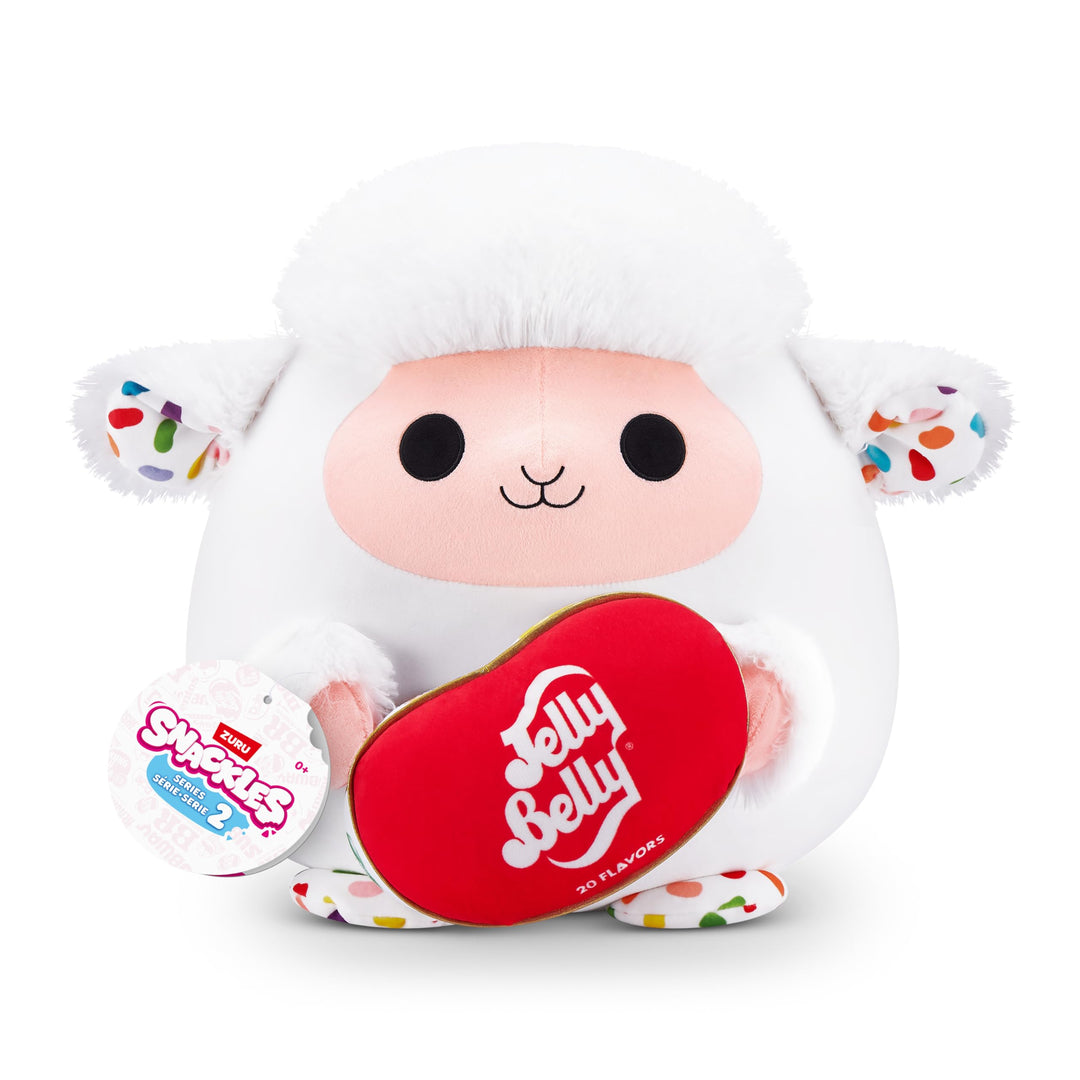 Snackles Series 2 - Lamb (Jelly Belly) Plush Toy, 35 cm Collectible Stuffed Animal