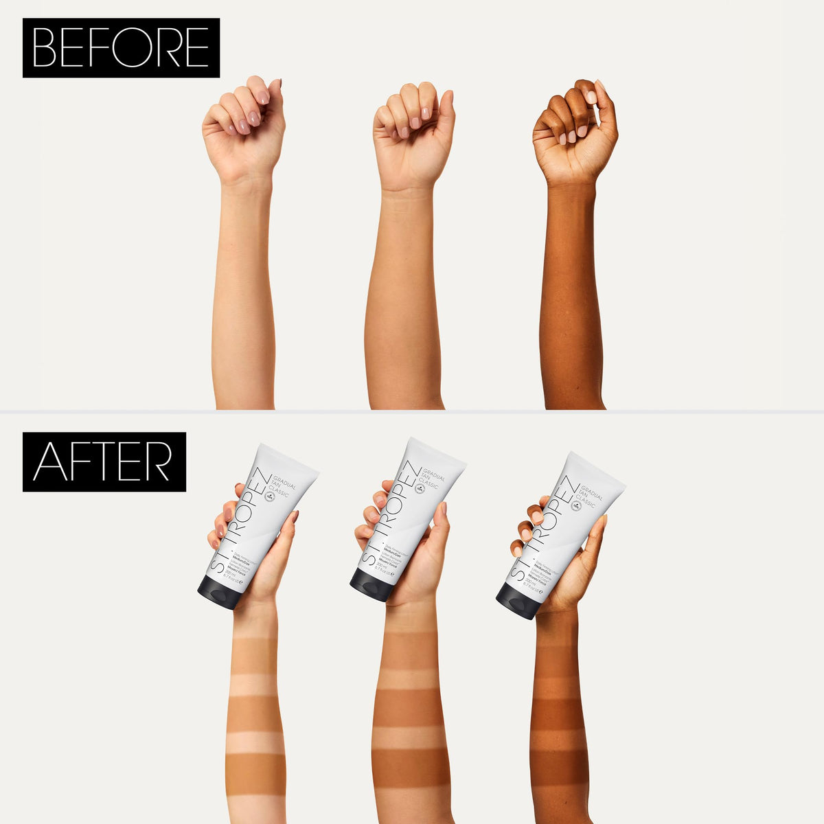 St.Tropez Gradual Tan Firming Lotion - Medium/Dark Shade, 72hr Hydration, Vegan