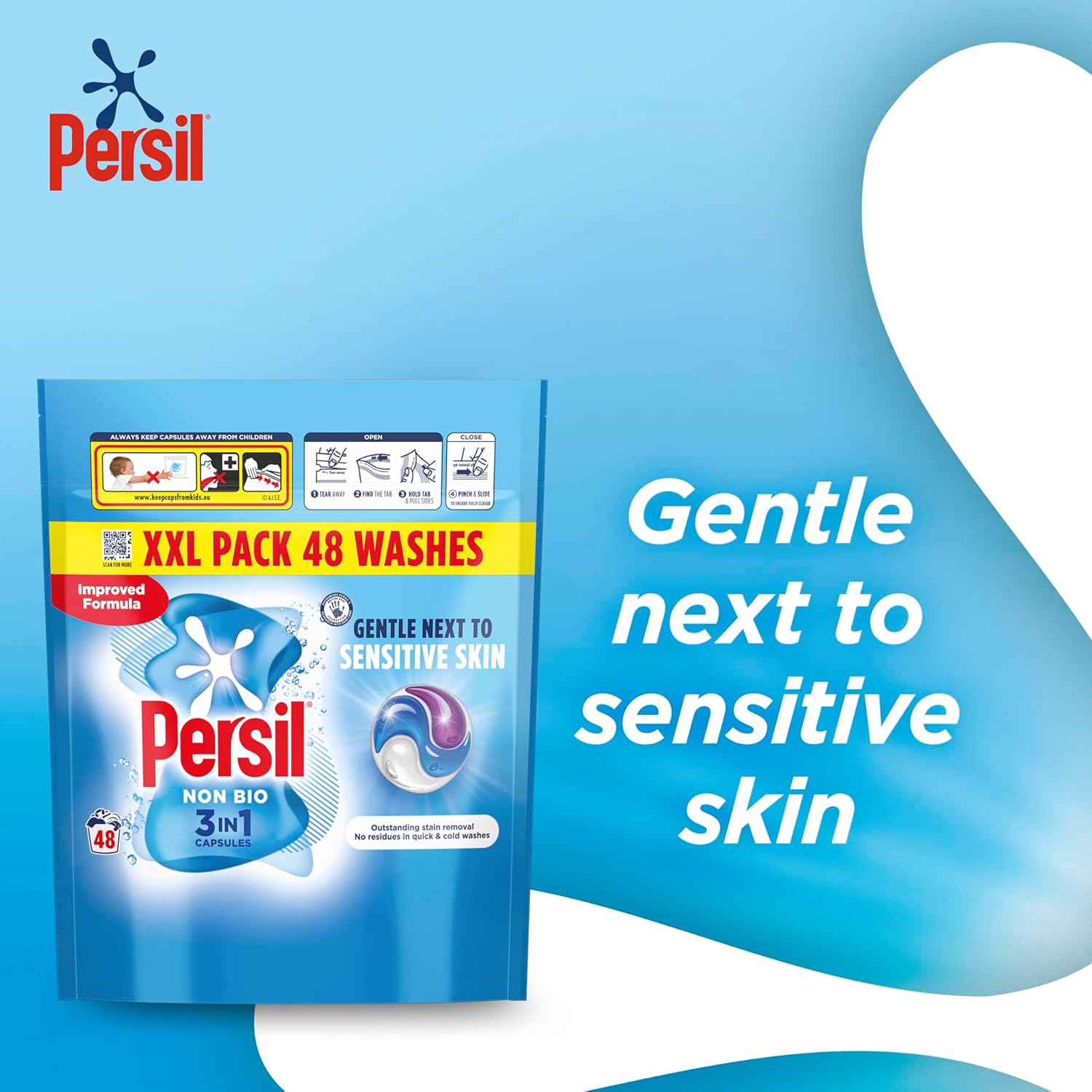 Persil - Non Bio 3 in 1 Waschkapseln 48 Wäschen 3