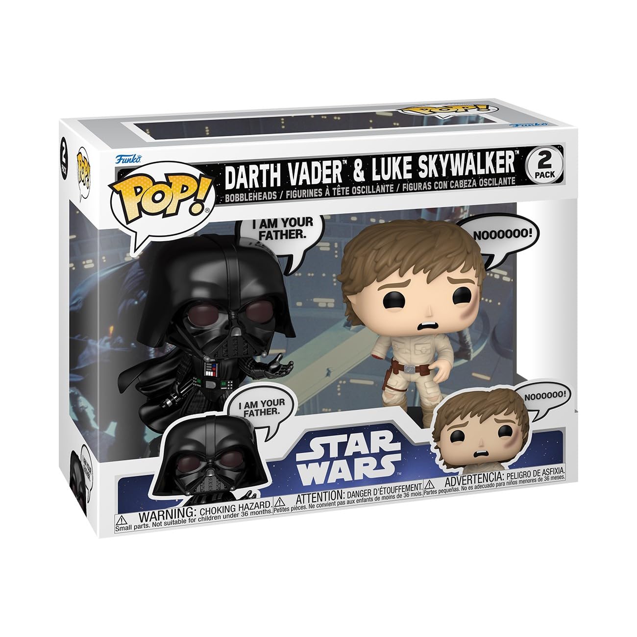 Funko Pop! Star Wars: Darth Vader & Luke 2-Pack Vinyl Collectible Figures 9