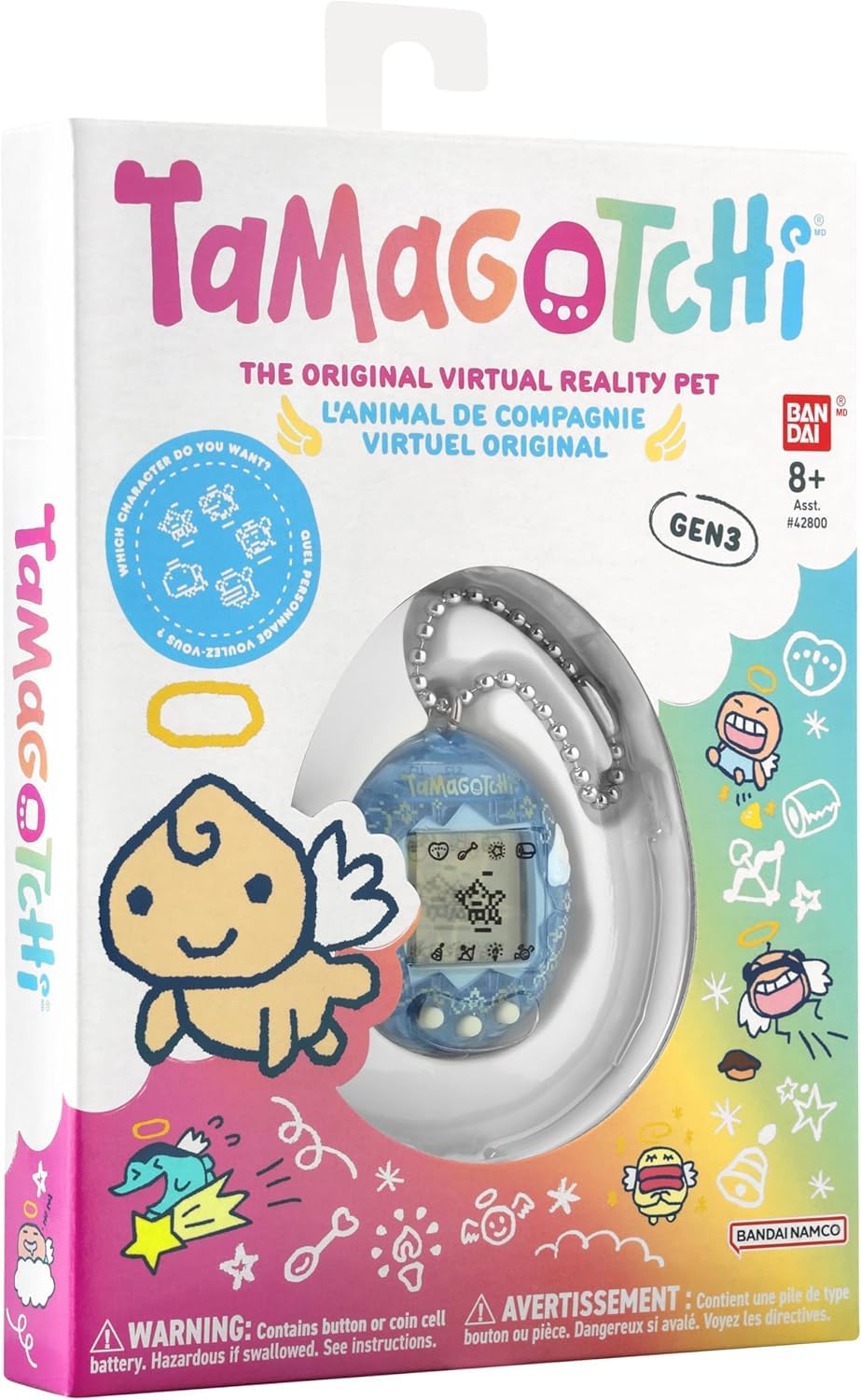 TAMAGOTCHI Original Angel Sky Digital Pet - Electronic Virtual Pet Toy for Kids 8+ 3