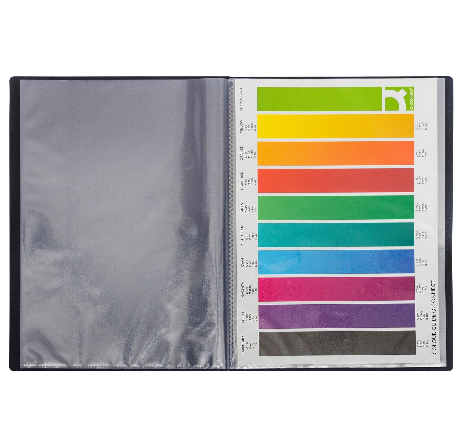 Q-Connect Polypropylene Display Book - 10 Pockets | A4 Size | Black | KF01248 2