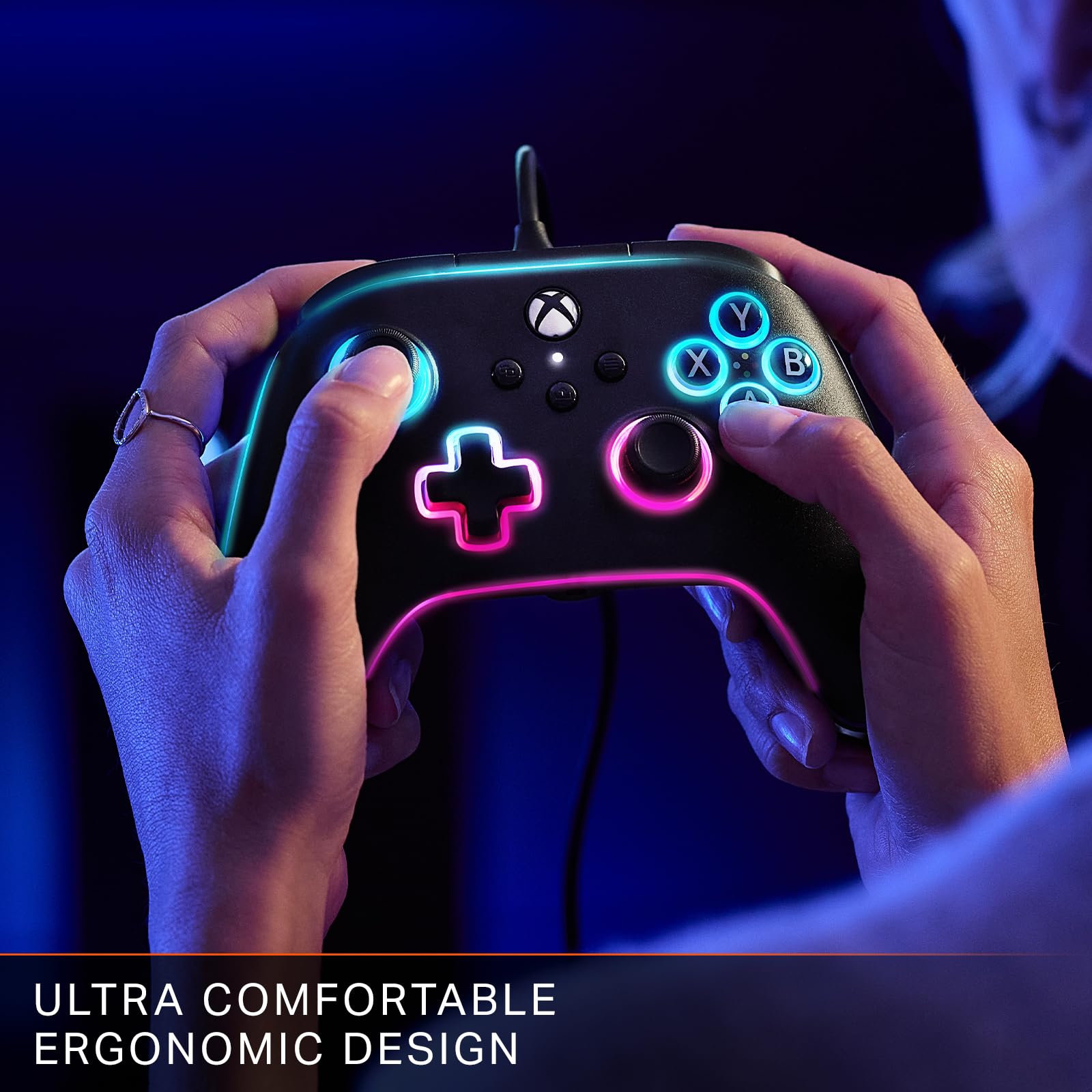 PowerA Advantage Wired Controller for Xbox Series X|S with Lumectra RGB Lighting - Black