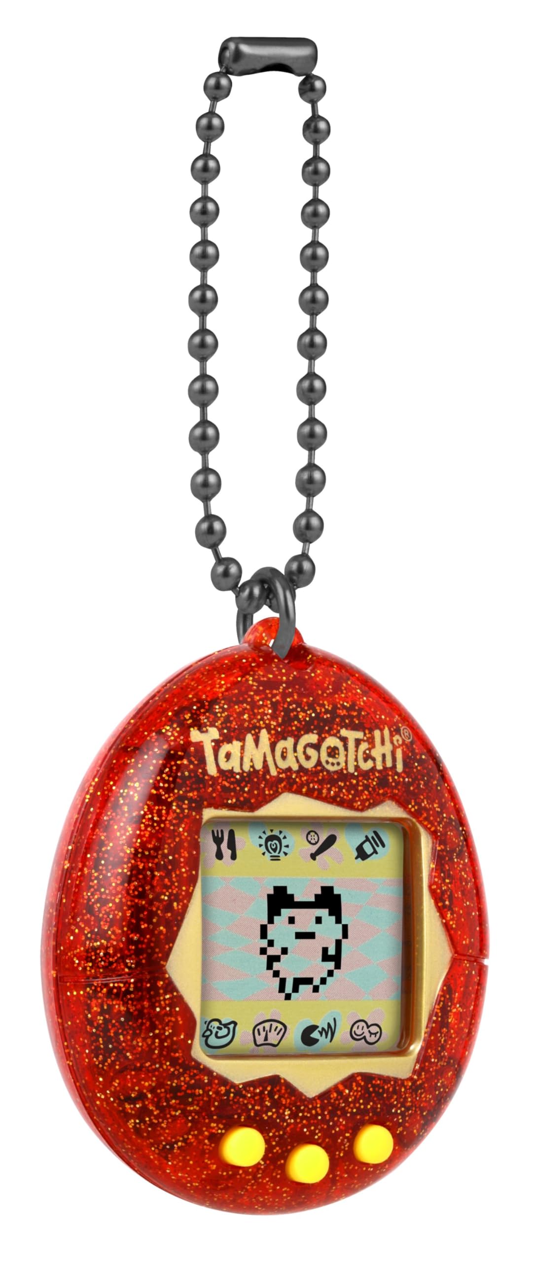 Bandai Tamagotchi Original Red Glitter Shell - Retro Virtual Pet Toy for Kids 8+