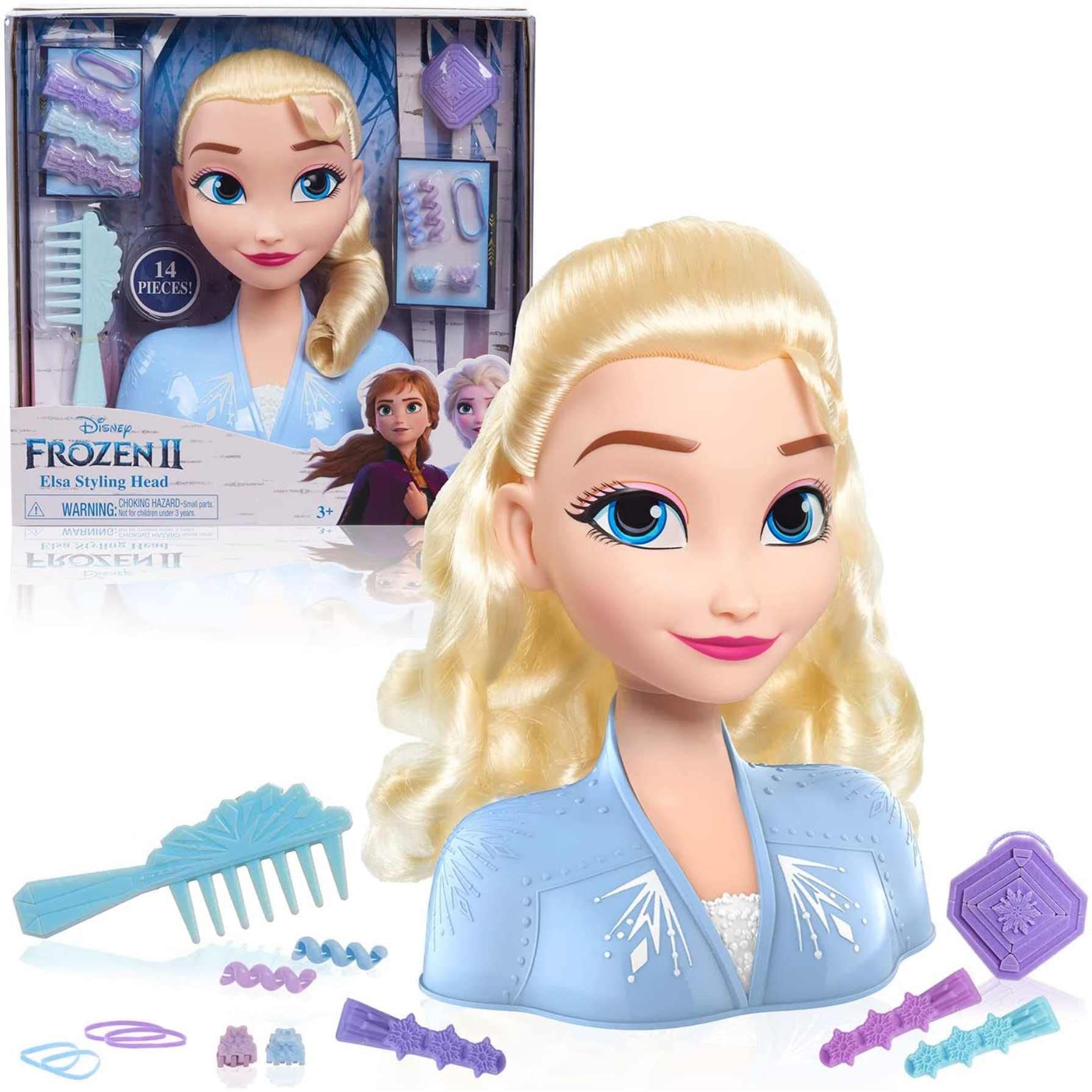 Disney Frozen 2 Elsa Styling Head with 13 Accessories - Doll Playset for Kids 3+ 8