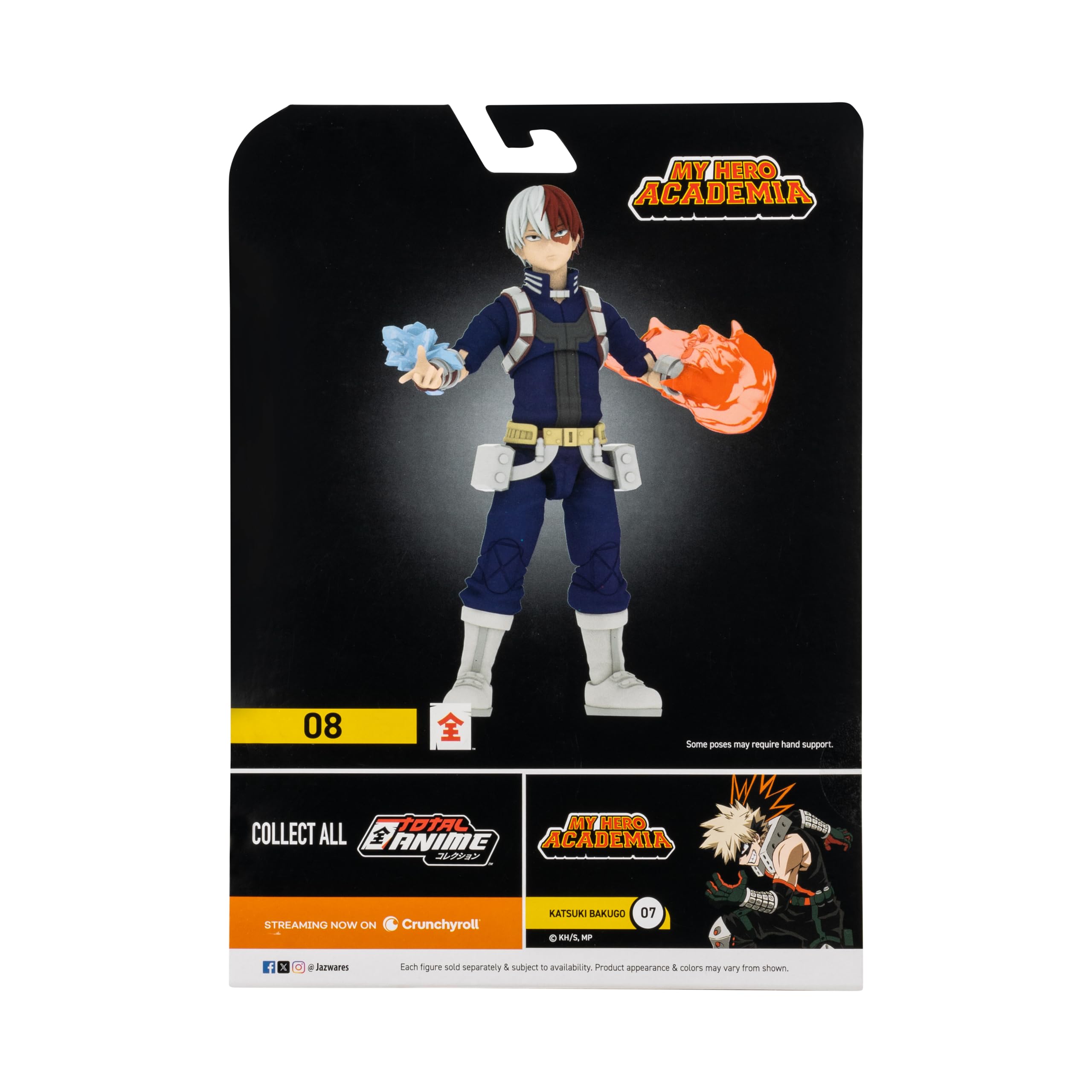 Total Anime Shoto Todoroki 6.5-Inch Poseable Figure with Swappable Faceplates and Fire/Ice Effects 5