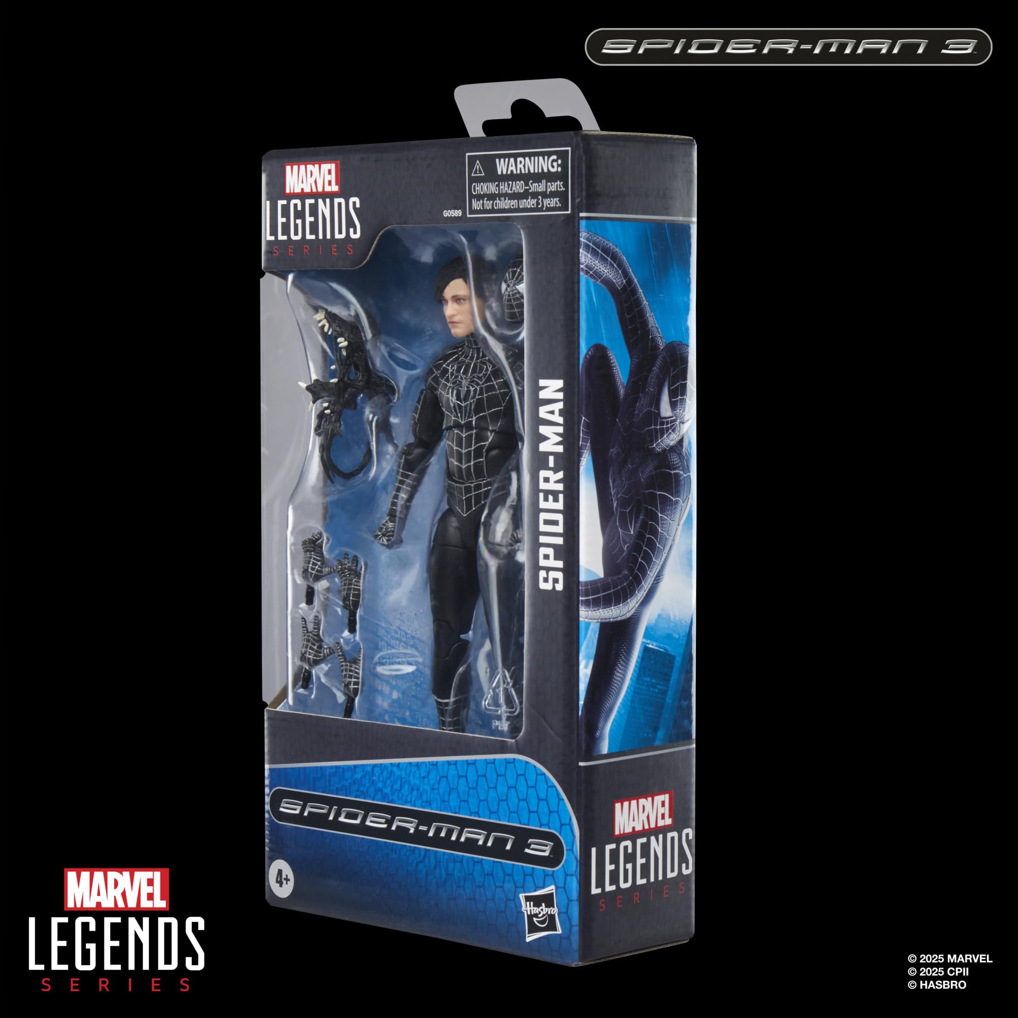 Marvel Legends Series Spider-Man 3 Action Figure - 6-Inch Scale with Black Suit & Accessories 4