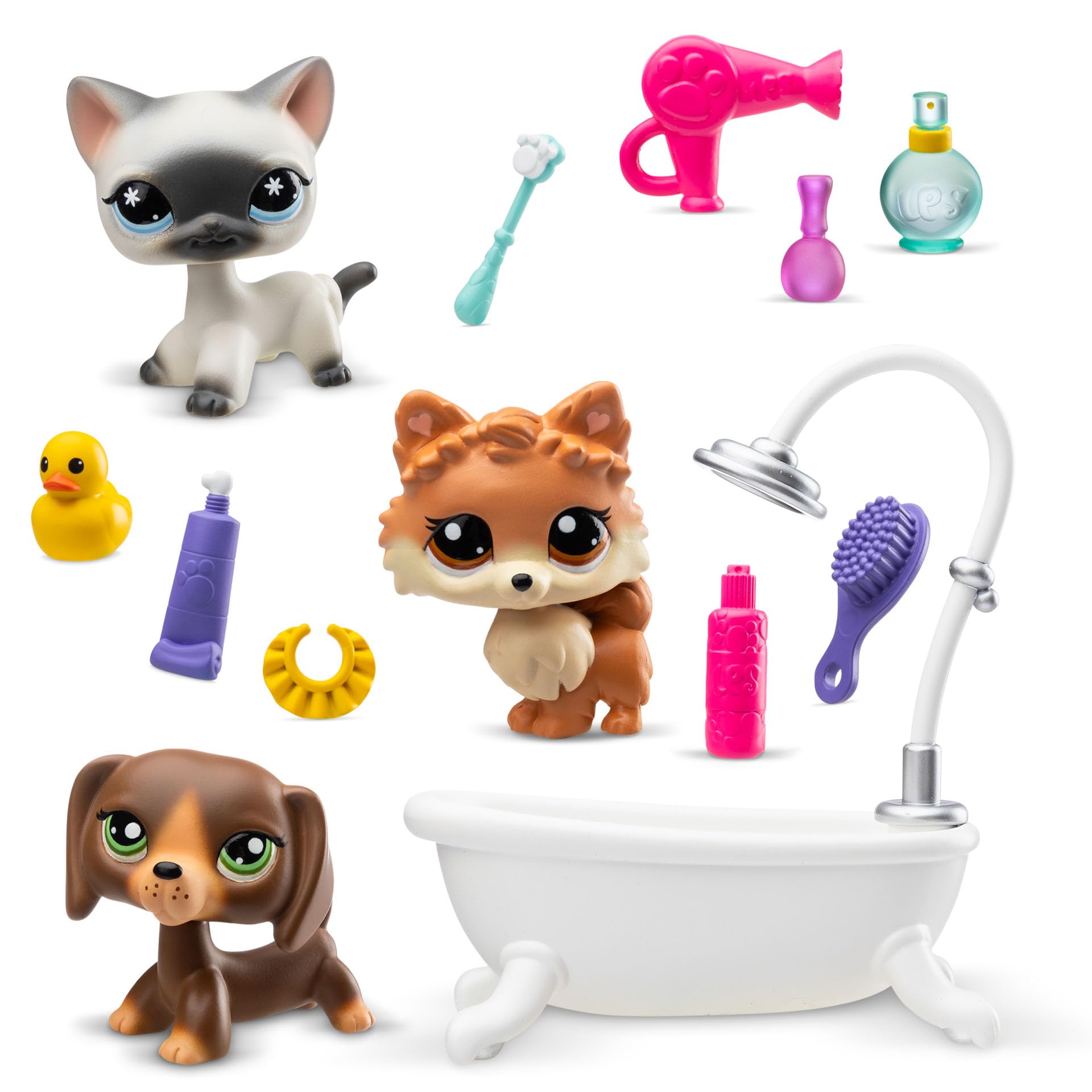 Littlest Pet Shop Grooming Spa Play Pack - 3 Mini Bobble Head Pets with Accessories & Virtual Code 3
